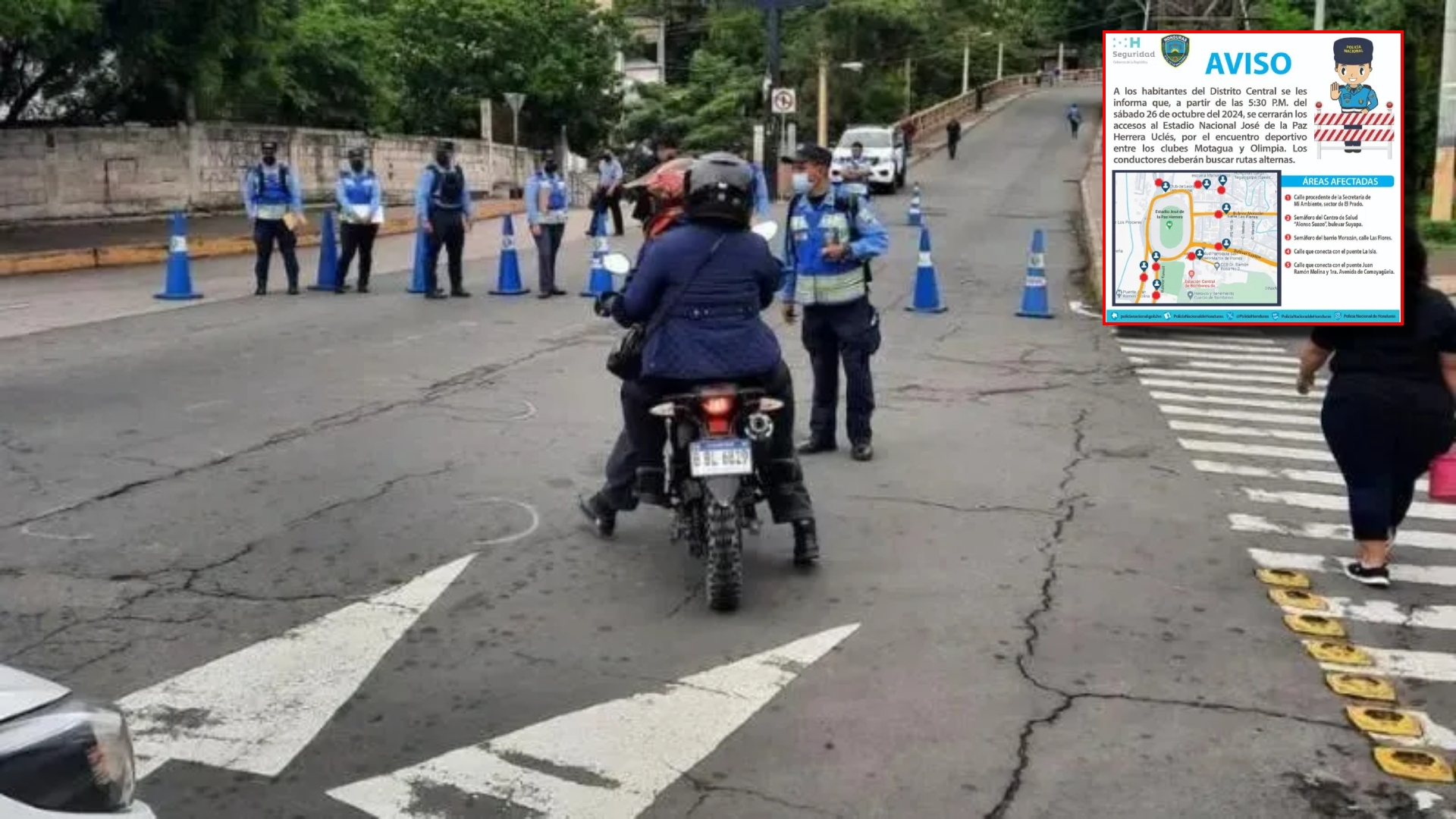 calles cerradas por partido