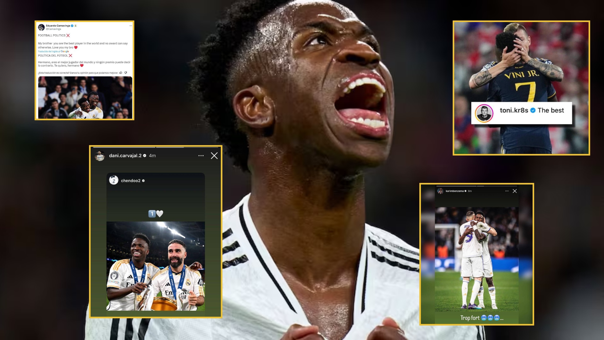 Jugadores del Real Madrid reaccionan tras el incidente del Balón de Oro; Camavinga expresa su furia