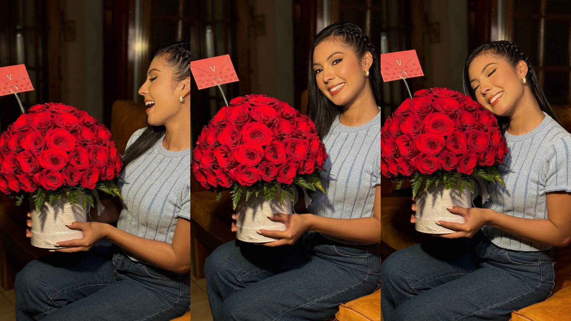 ¿Quién será el predentiende? | Presentadora de Calle 7 recibe sorprendente ramo de rosas en Paraguay