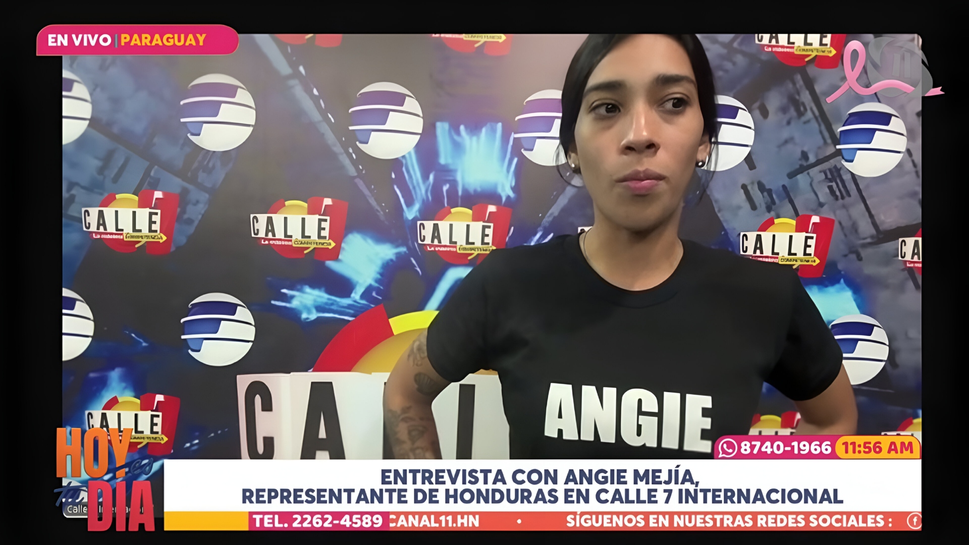 Angie Mejía reflexiona al estar en la banca en Calle 7 Internacional