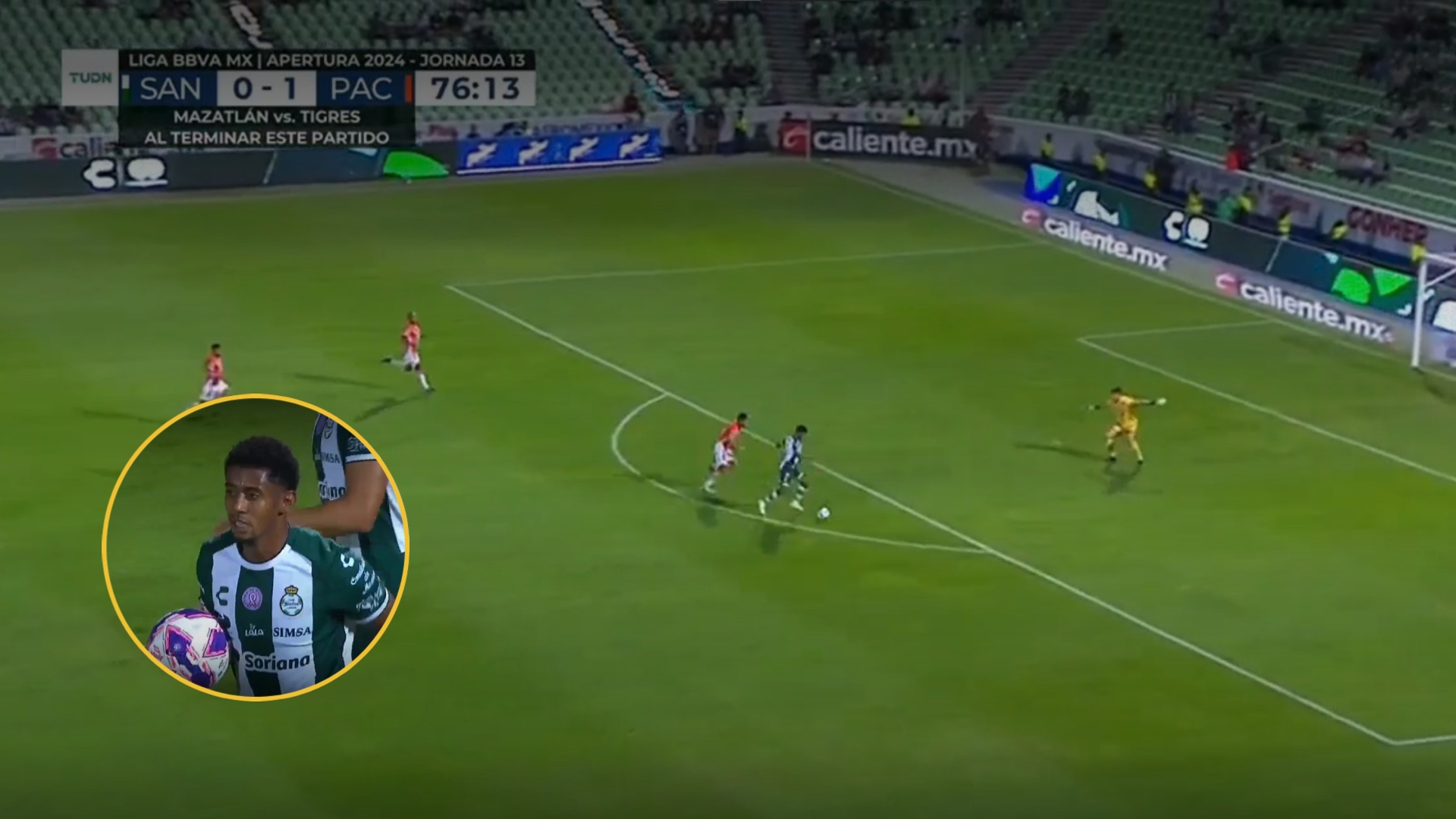 Choco Lozano anota golazo con el Santos Laguna ante Pachuca