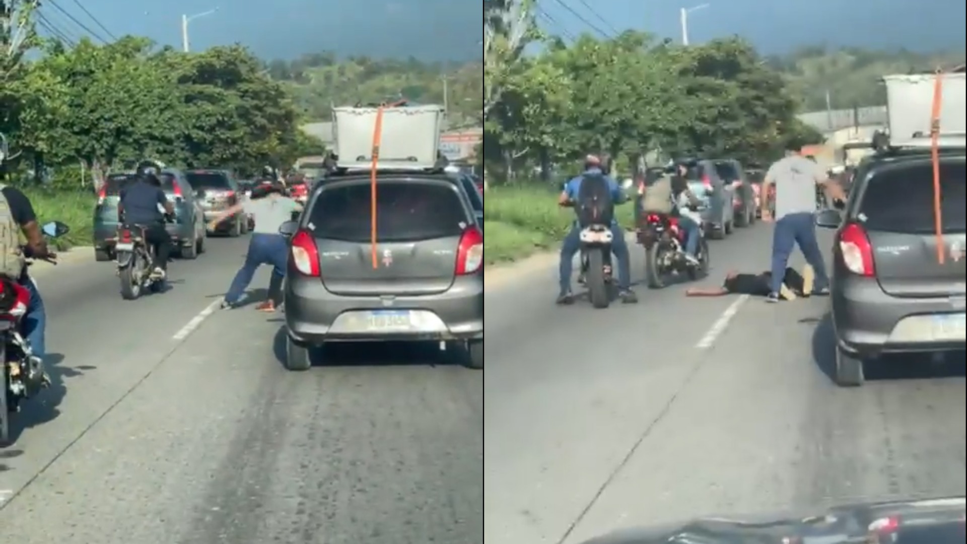 Conductor agrede a motociclista Choloma Cortés video