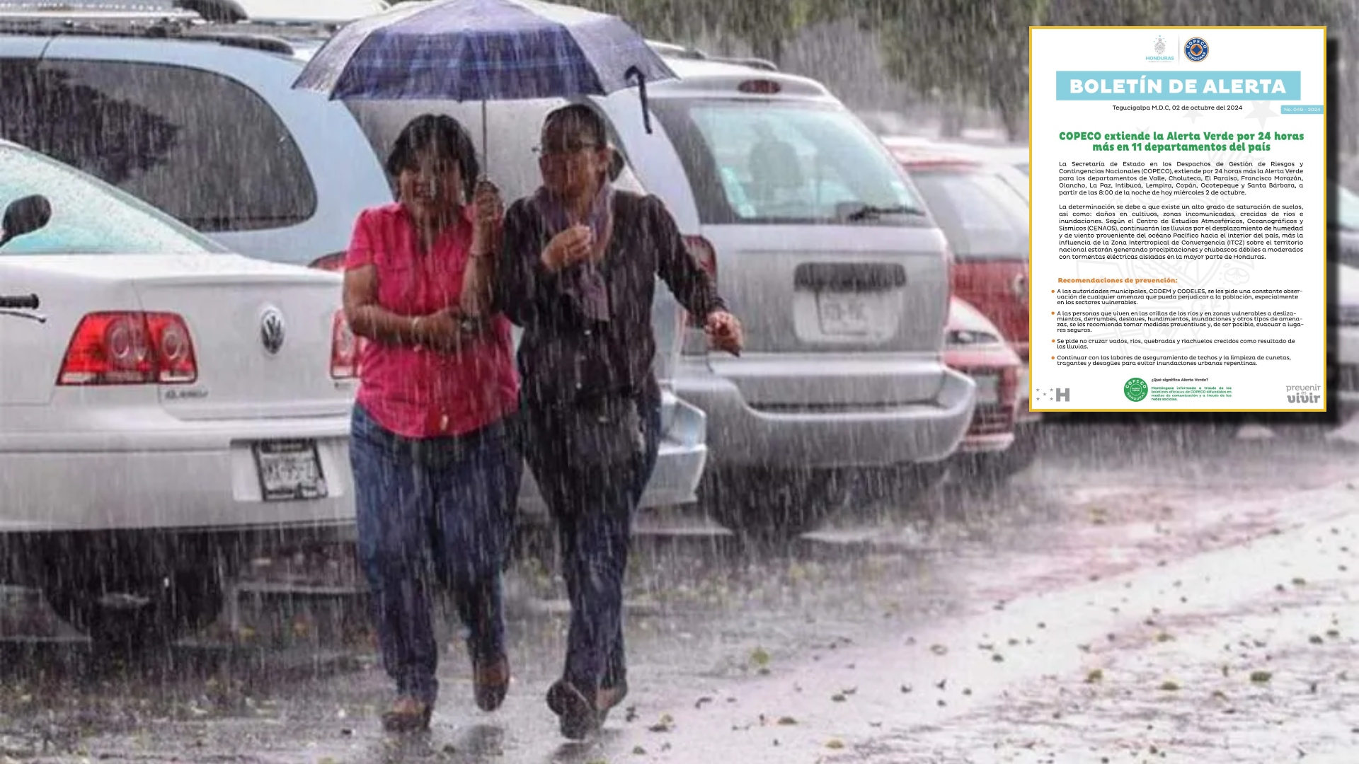 Alerta en Honduras por lluvias