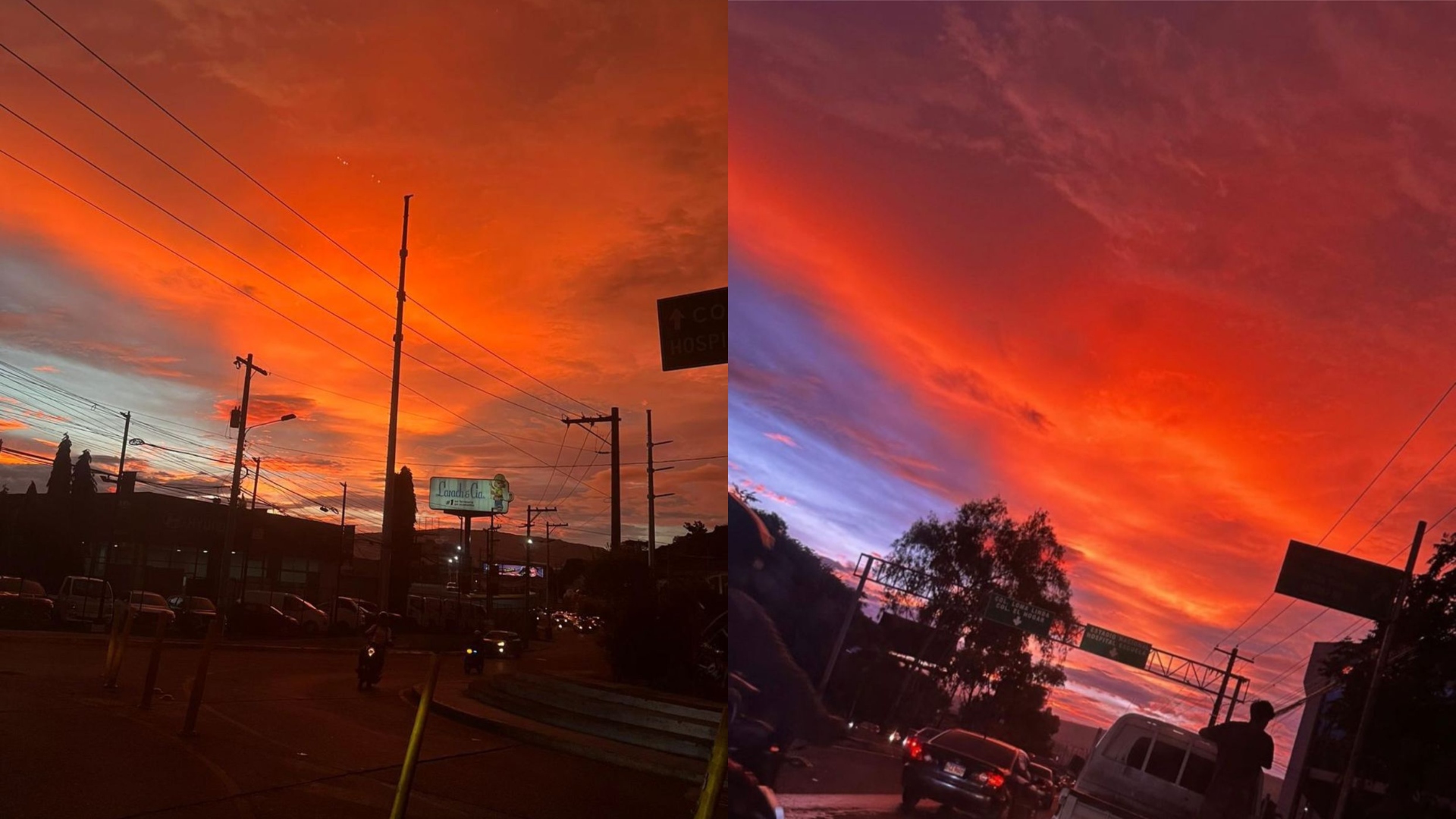 Cielos de Tegucigalpa de colores