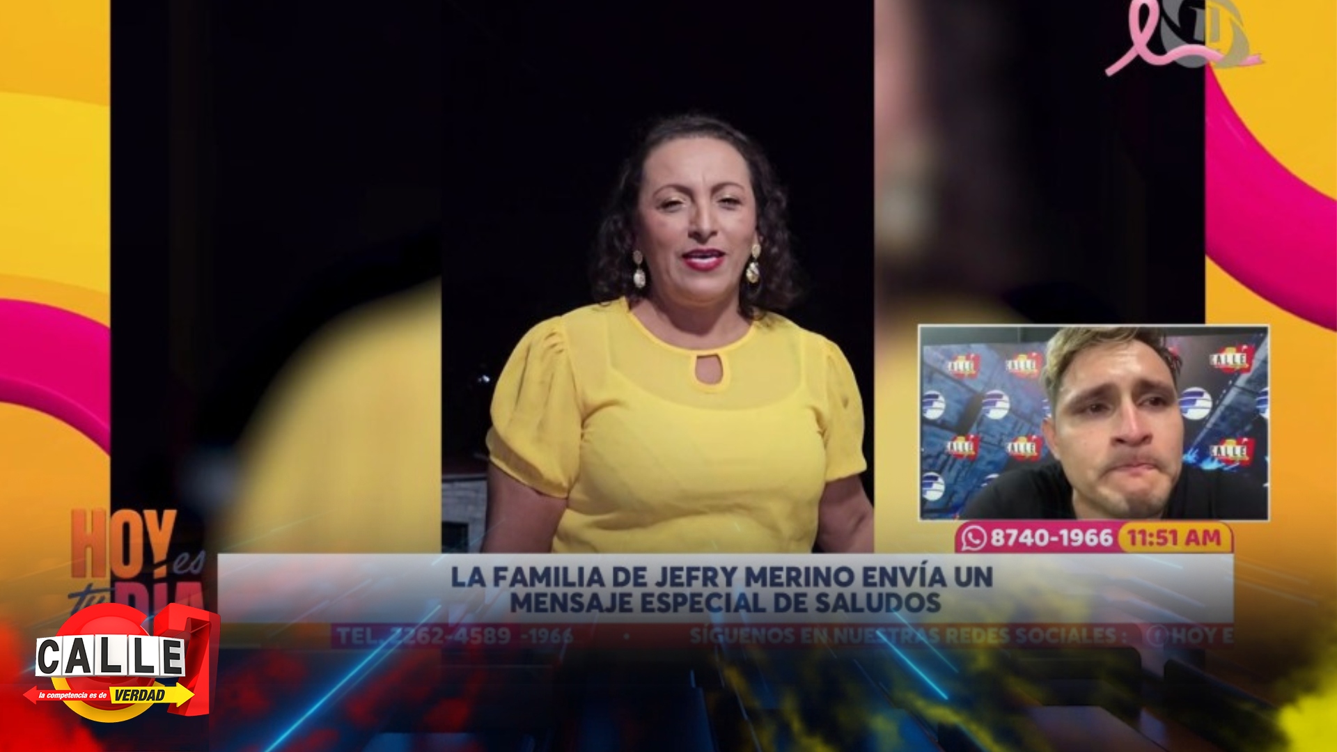 Jefry Merino, representante de Honduras en Calle 7 internacional, recibe abrazos de apoyo desde casa