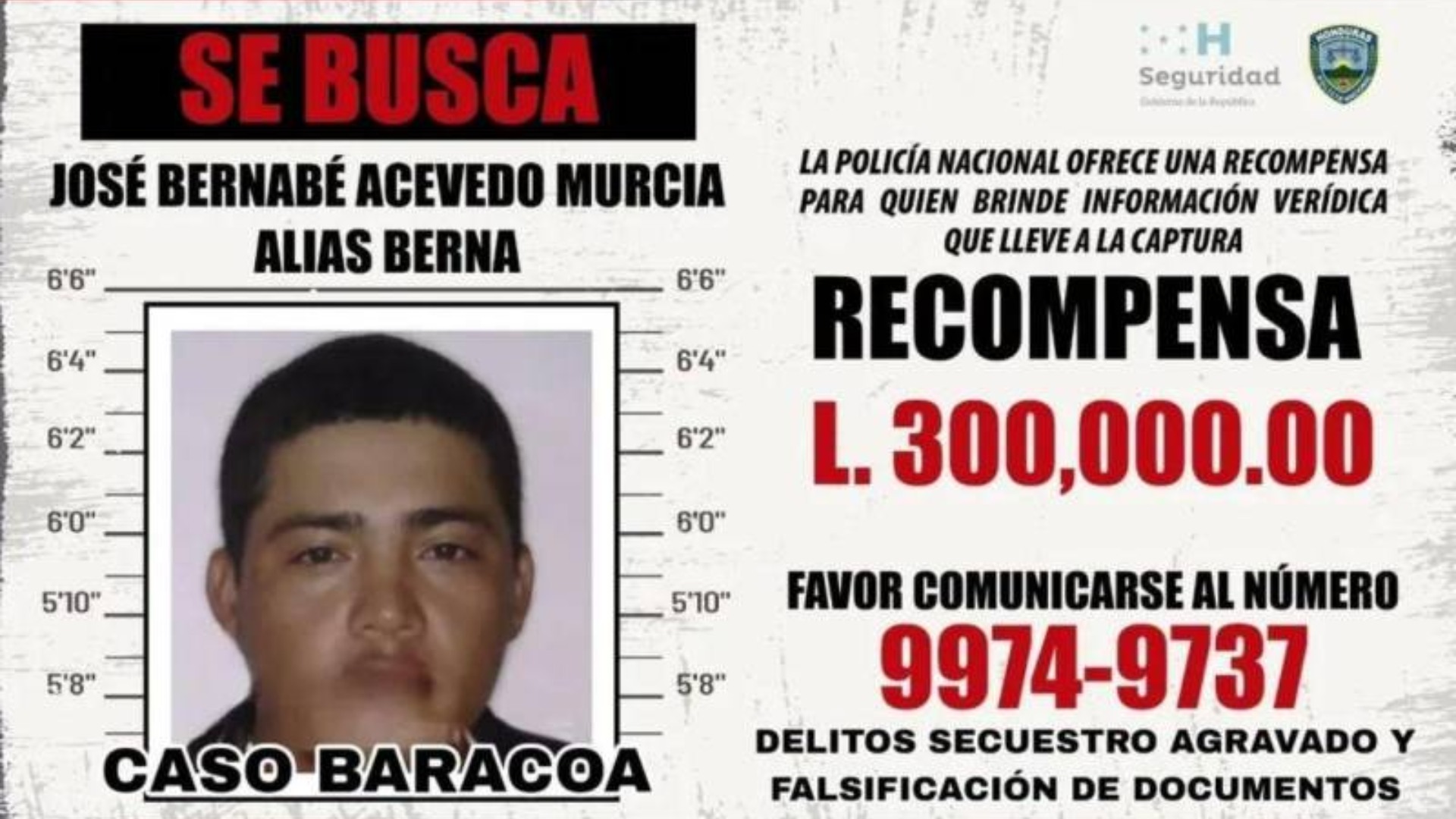 José Bernabé Acevedo Murcia Yoro banda de secuestro