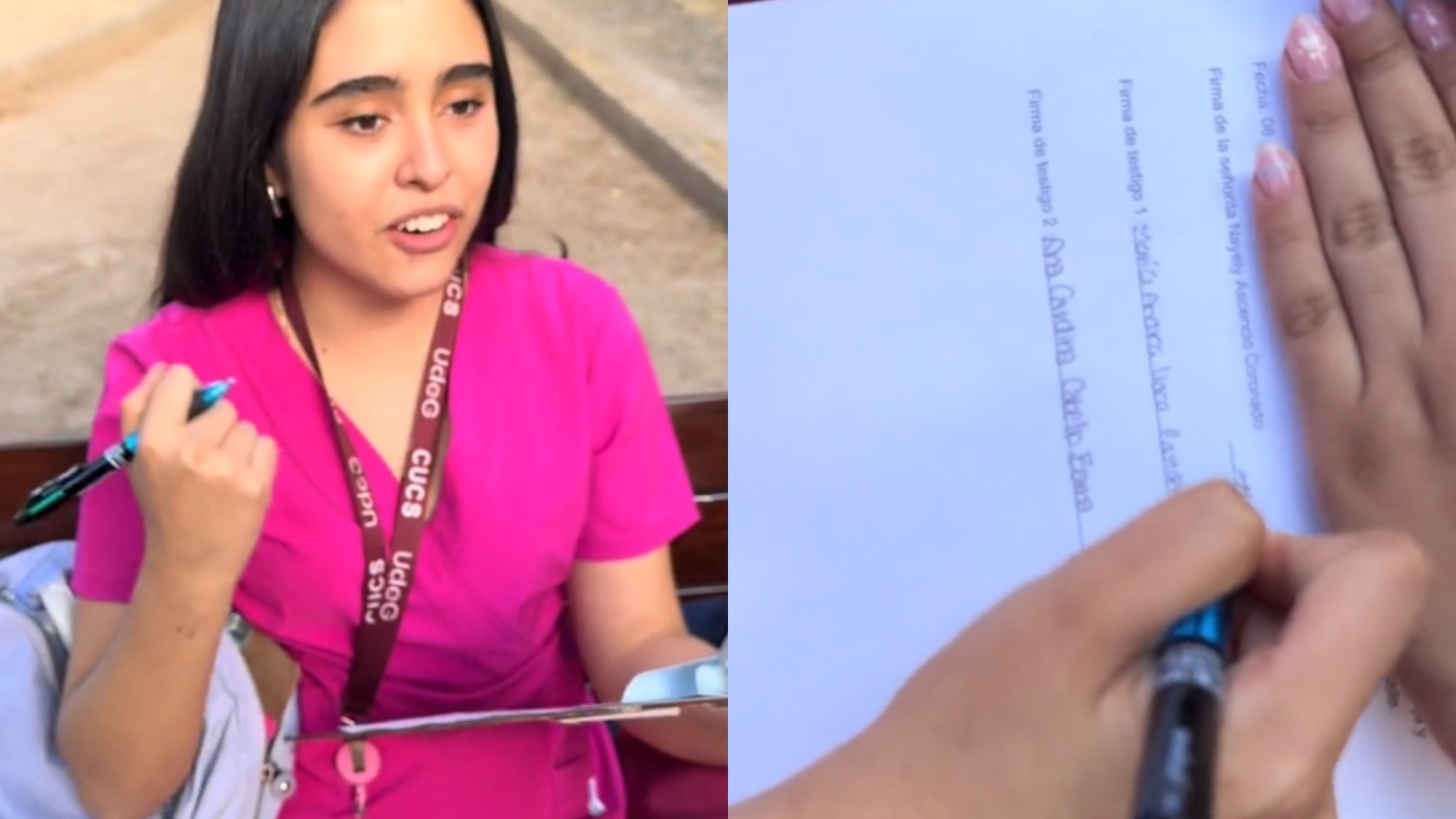 Joven firma contrato para no volver con su exnovio