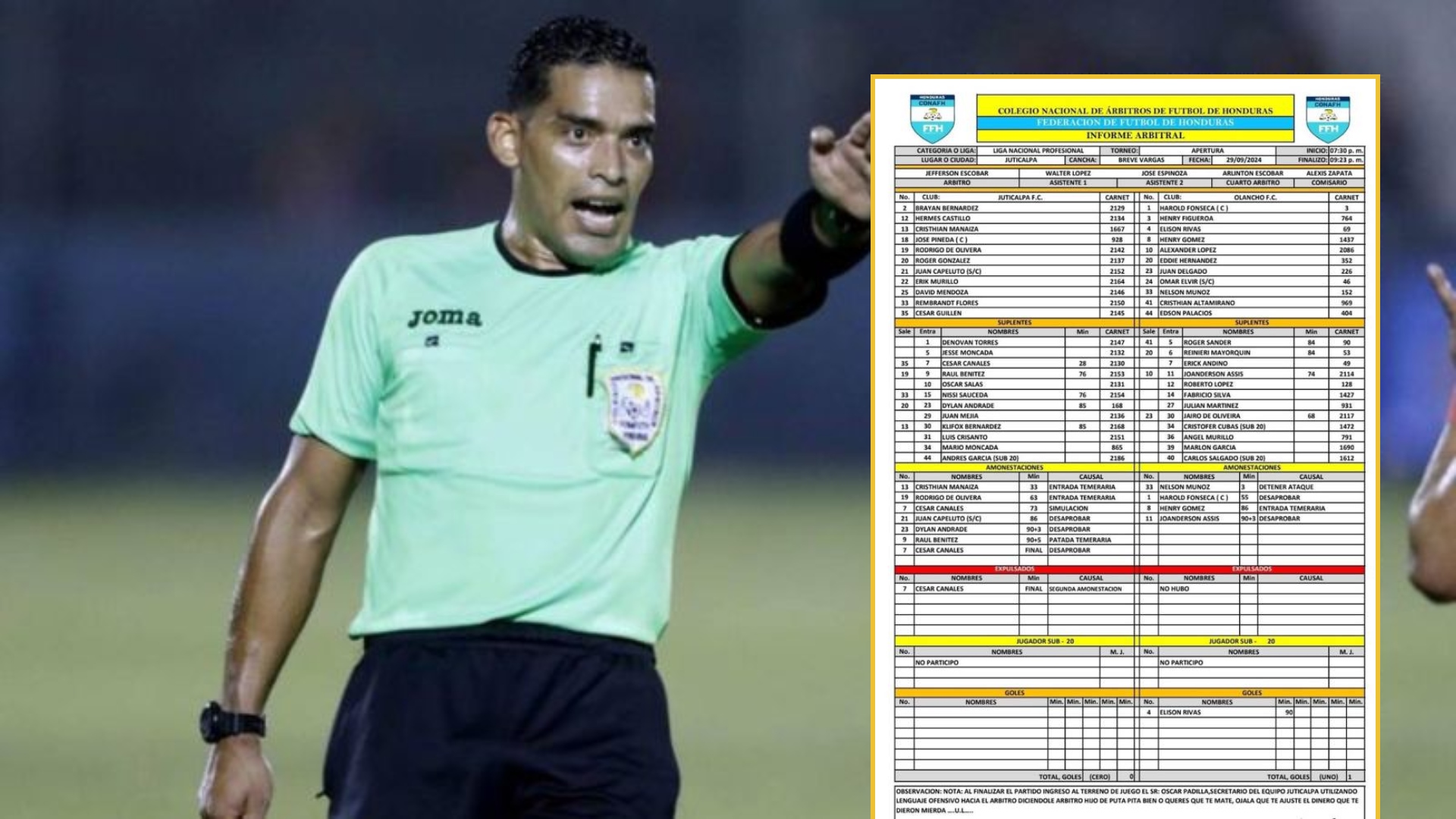 Polémica en la Liga Nacional: amenazas y críticas tras el partido Juticalpa FC vs. Olancho FC