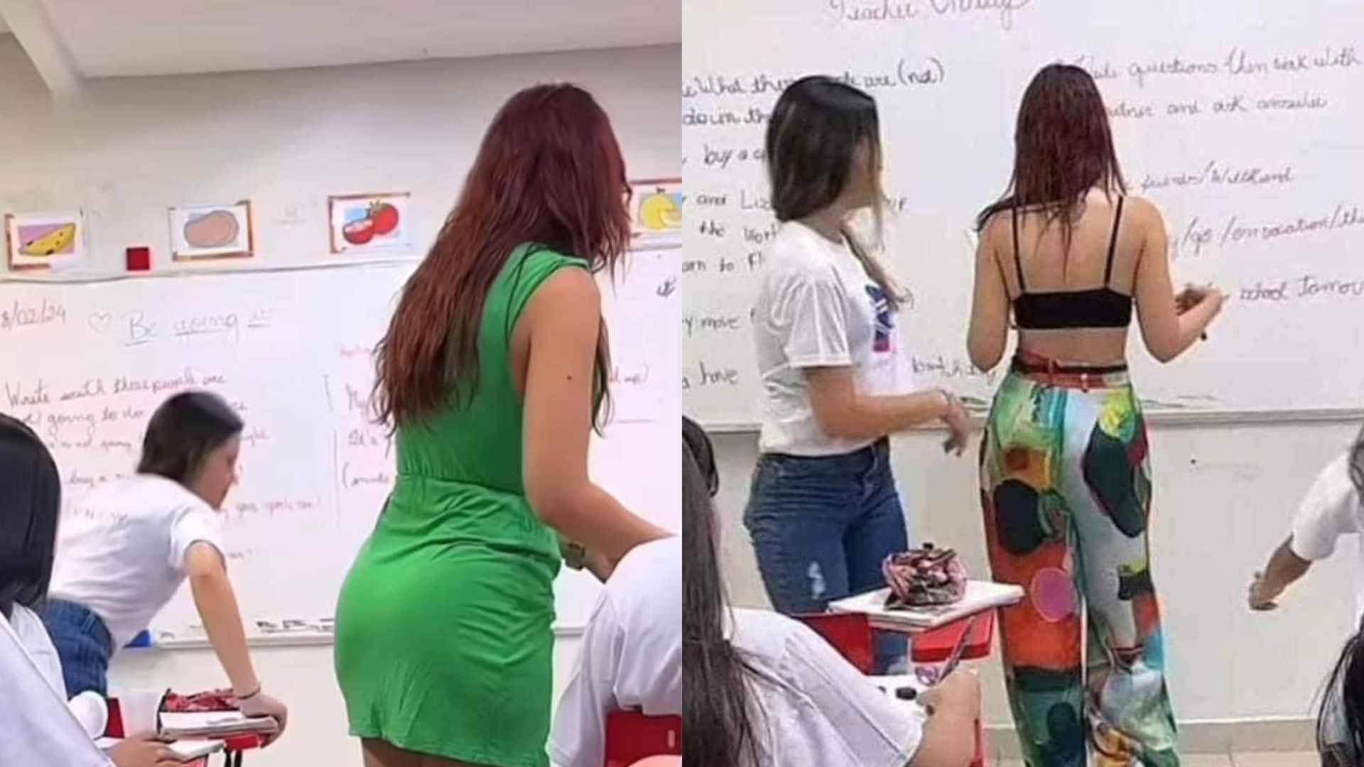 Maestra usa ropa inadecuada, dicen los padres de familia.