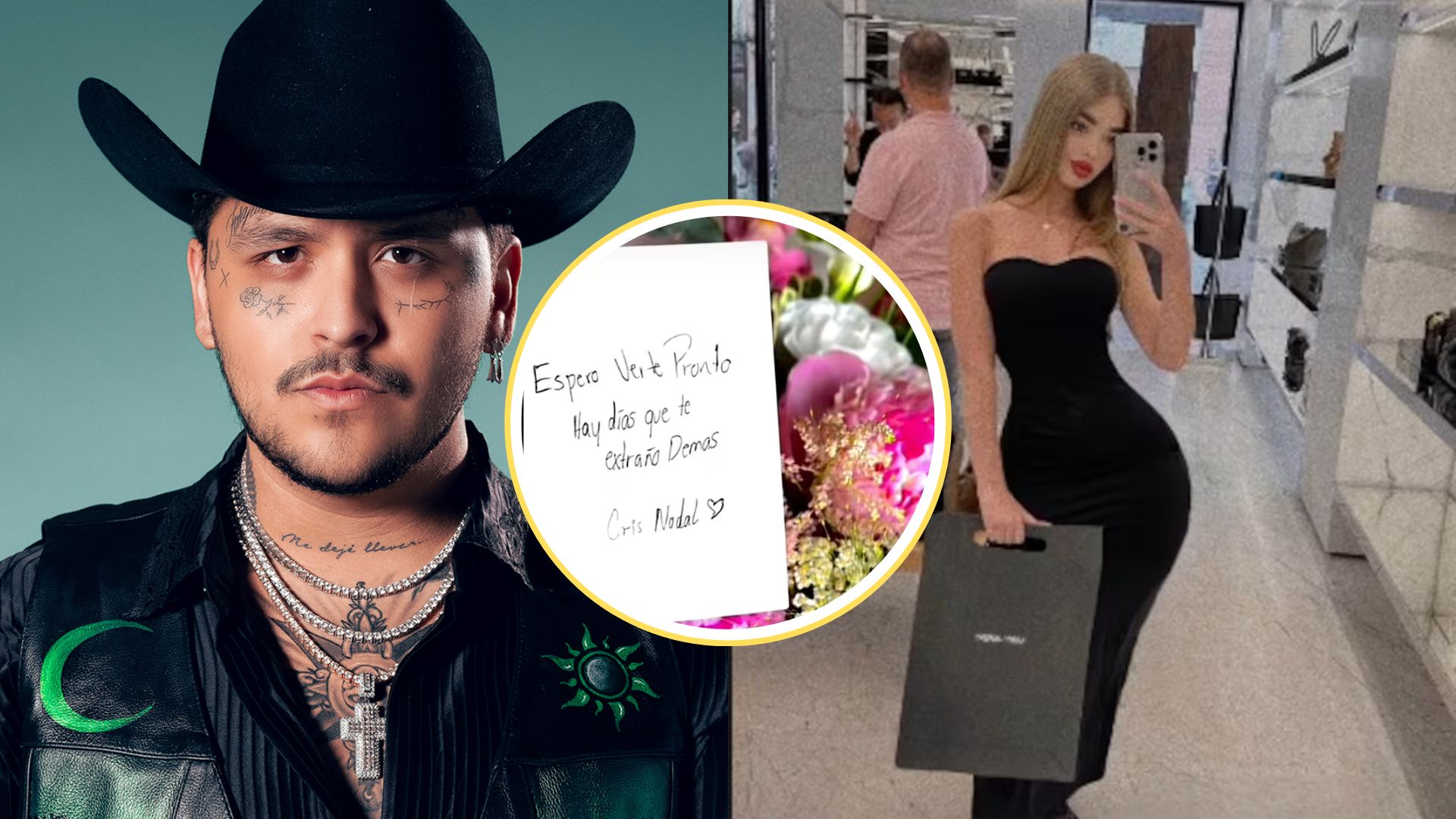 La supuesta amante dijo que estaba en Ciudad de México, sitio donde se habría quedado de ver con Christian Nodal para tener una cena romántica.