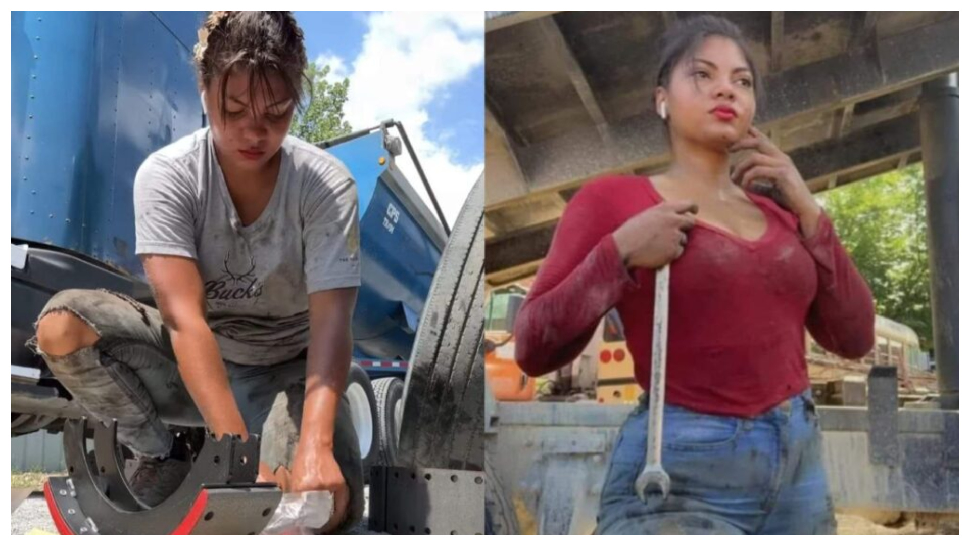 Mujer que trabaja de mecánic en Estados Unidos