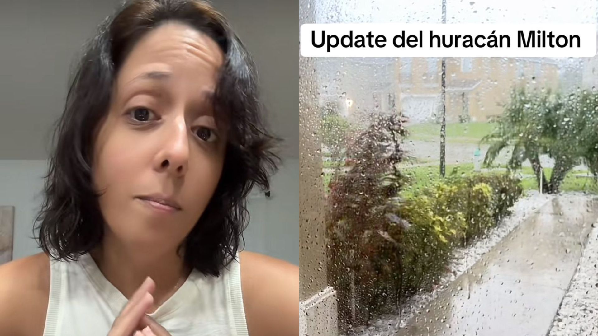 Vivi Oliva decidió quedarse en su casa con su familia y mascotas durante el huracán Milton, desatando preocupación en redes sociales.