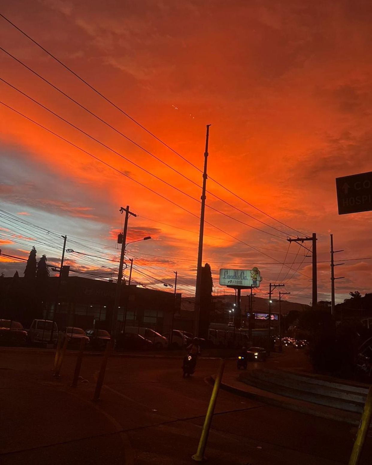 Atardecer de colores en Tegucigalpa 