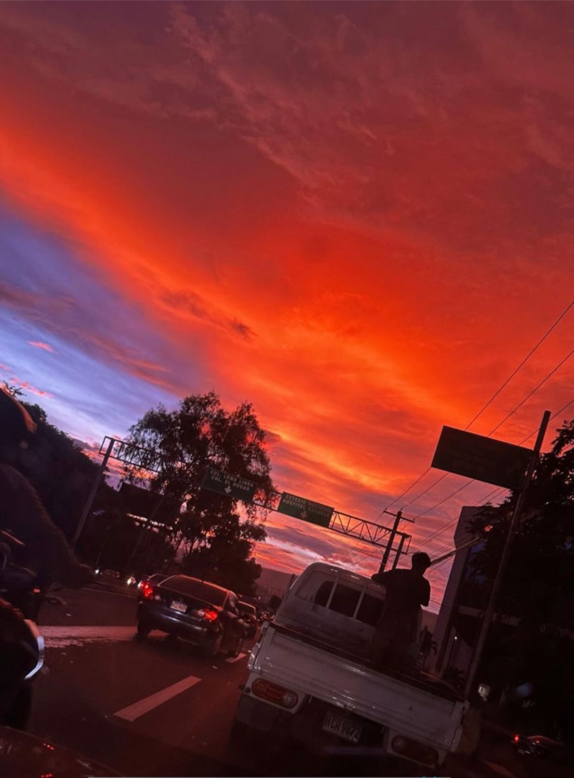 Atardecer de colores en Tegucigalpa 