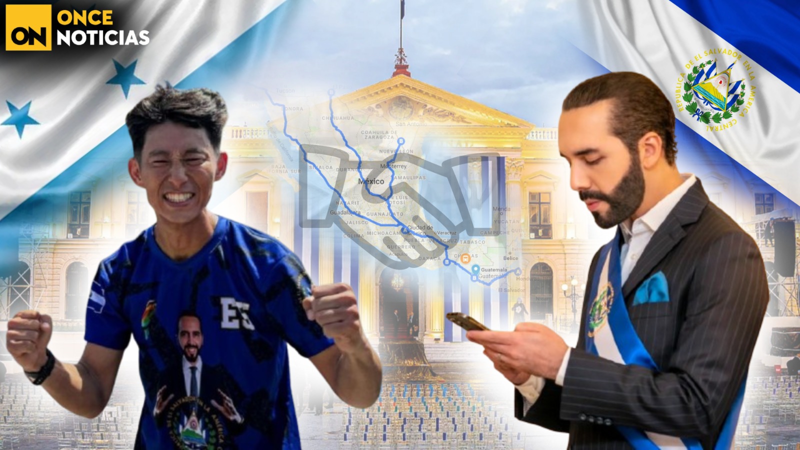 Shin Fujiyama y Nayib Bukele