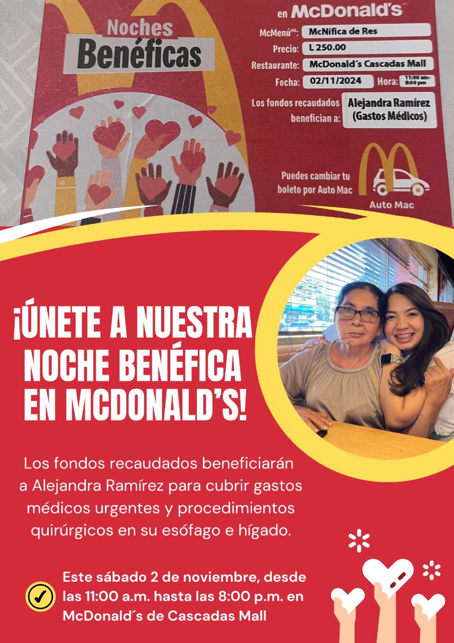 Noche benéfica en solidaridad con doña Alejandra Ramírez para sus gastos médicos