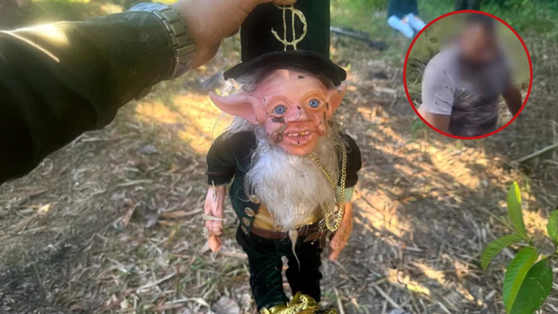 Muñeco duende protege narcotraficante de la justicia