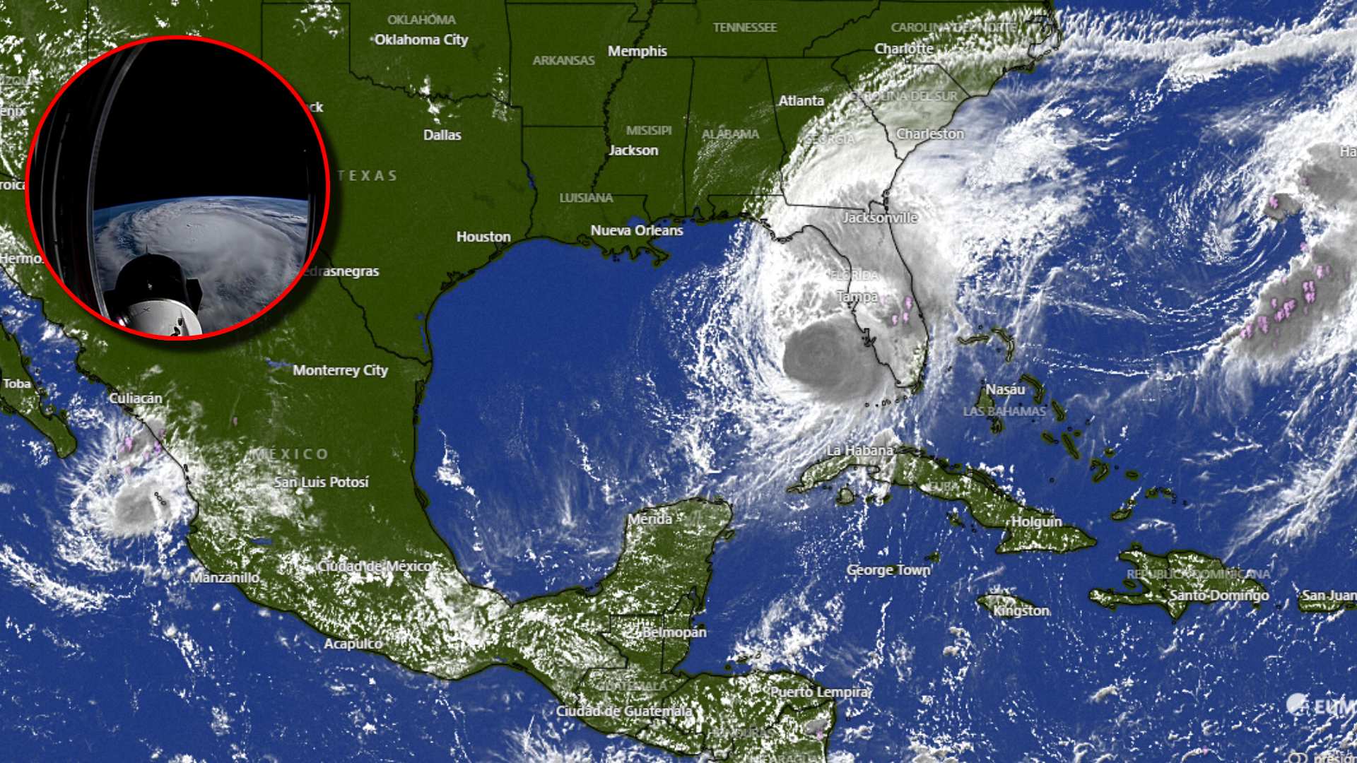 Impresionantes imágenes del huracán Milton desde el espacio 😳🌪️