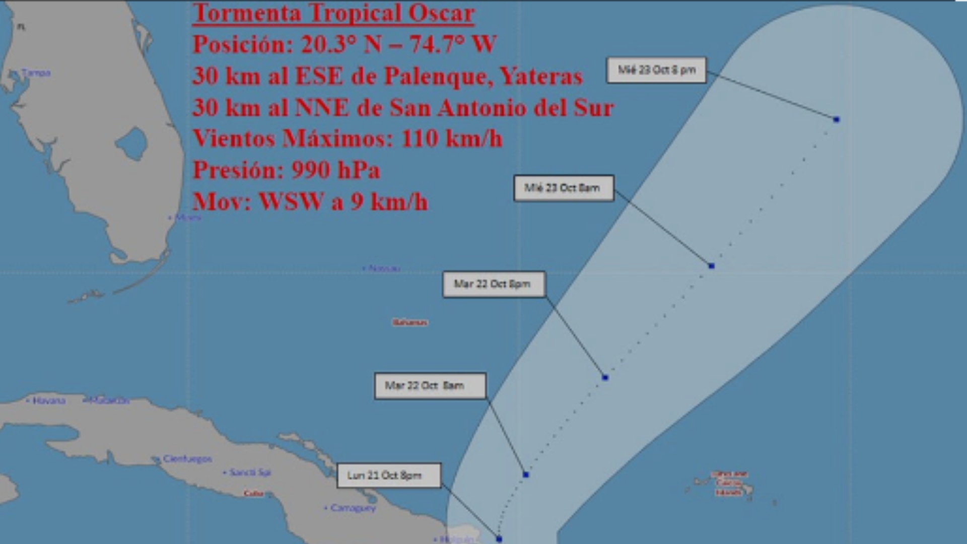 Huracán óscar en Cuba deja estragos e inundaciones