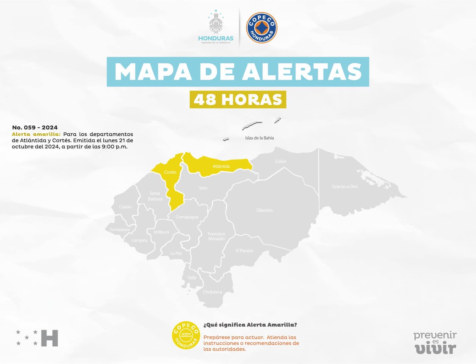 alerta amarilla honduras