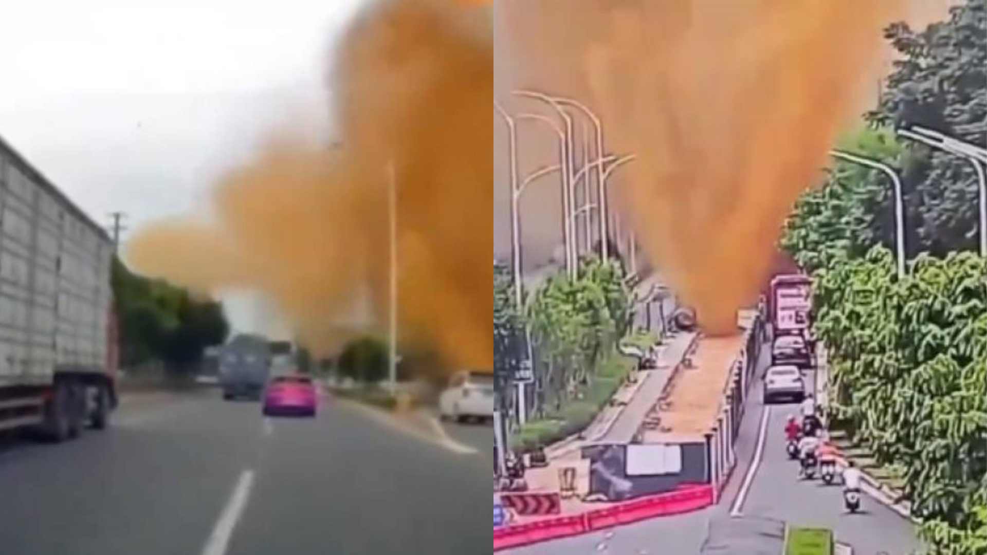 Explota tubería y "llueven" heces a vehículo y peatones en China