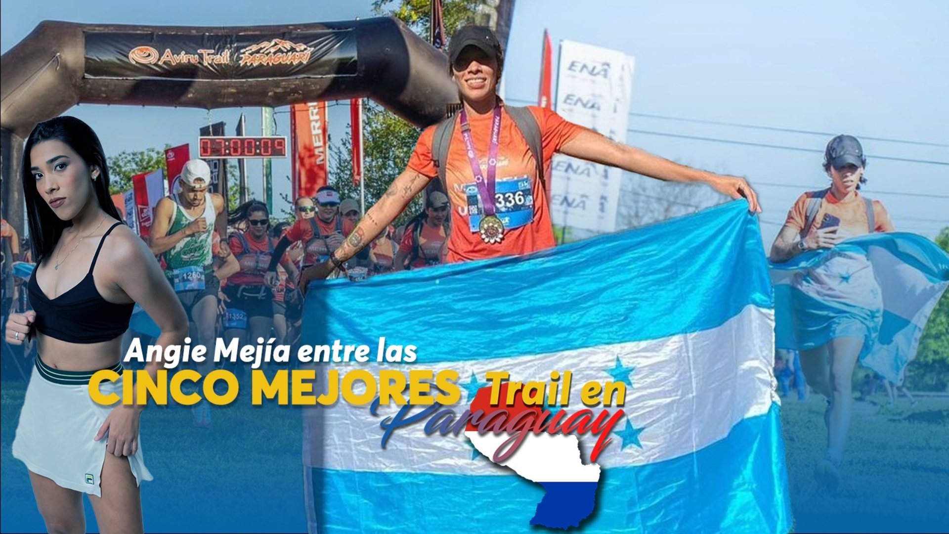 Angie Mejía sorprende en competencia de trail en Paraguay ubicándose entre las 5 mejores corredoras