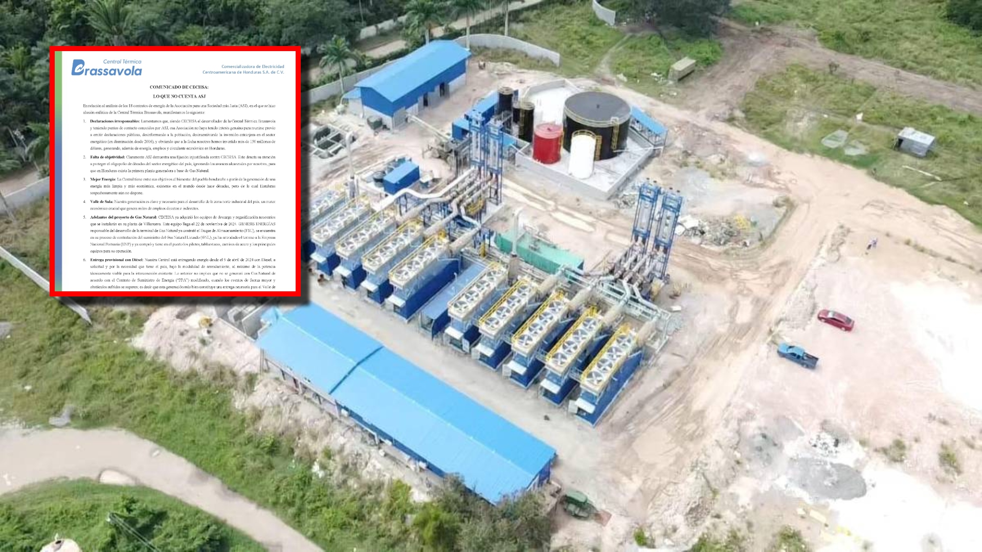 CECHSA comunicado ASJ Central Térmica Brassavola