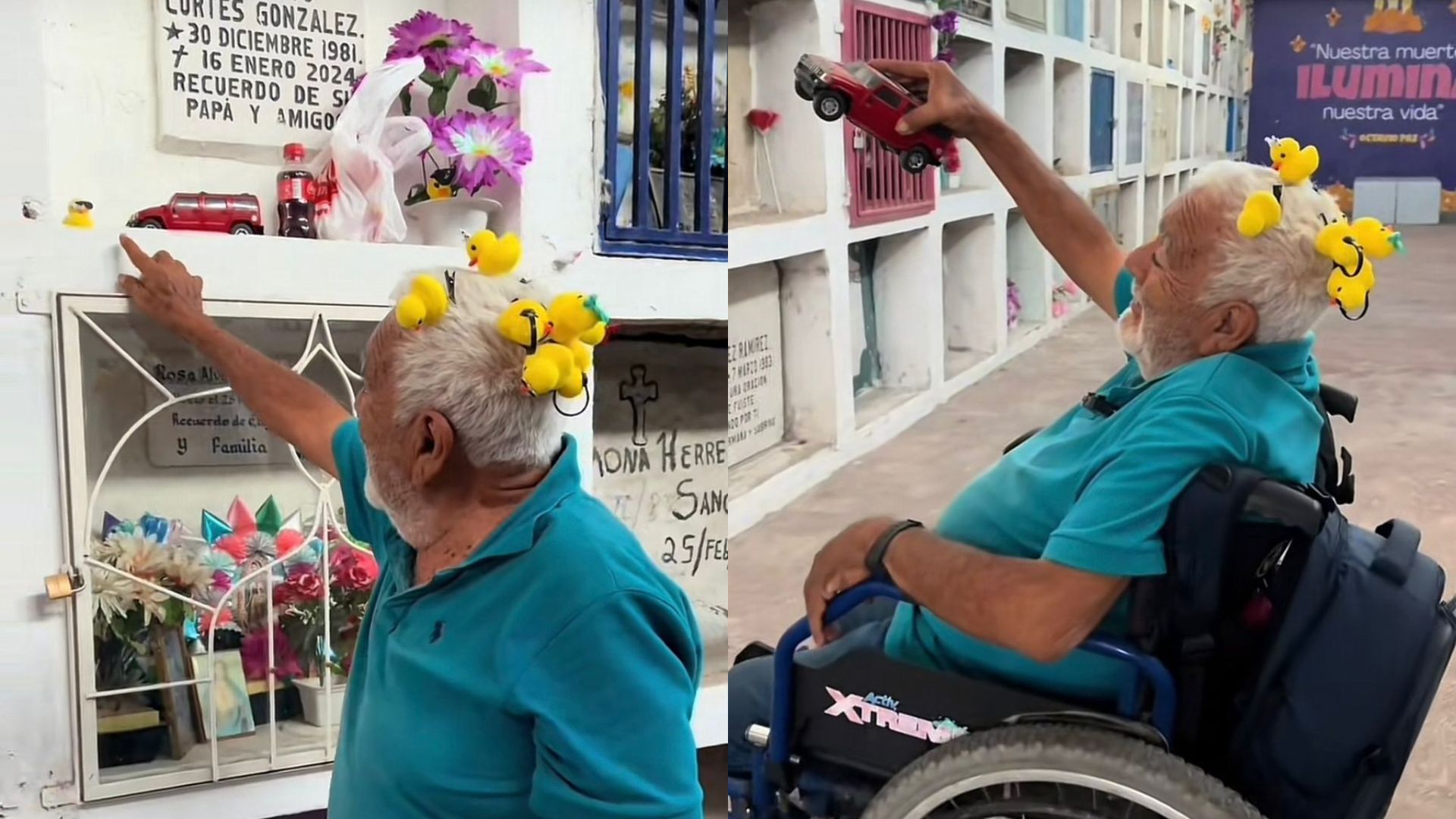 padre visita tumba