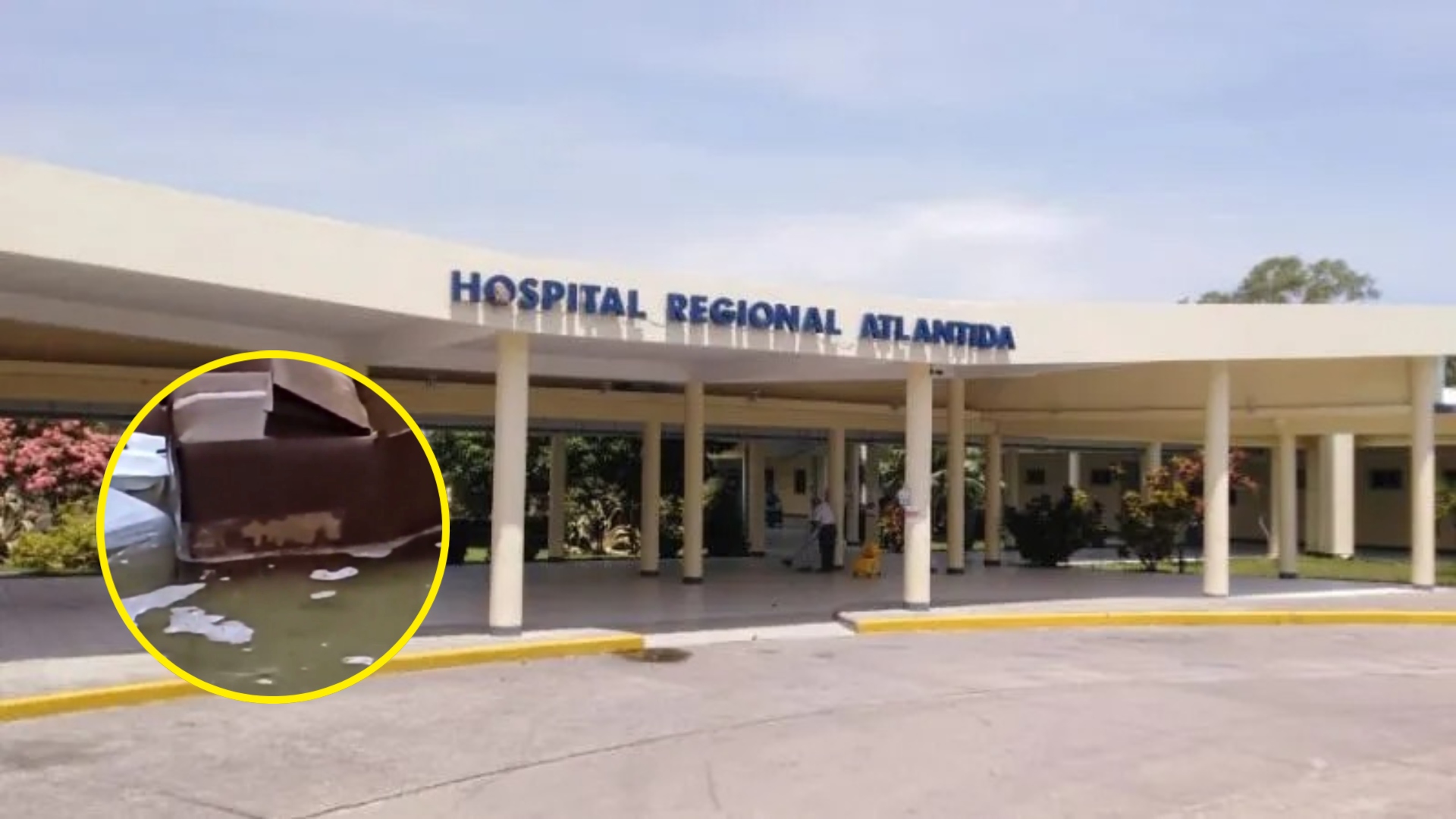 Varias zonas del hospital de Atlántida se inundan debido a la tormenta SARA
