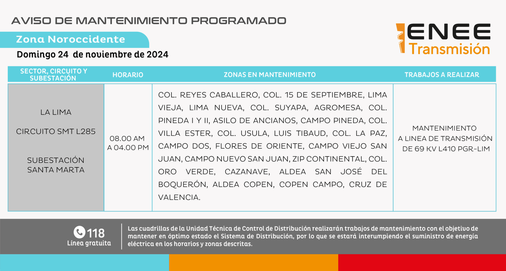 Mantenimientos de energía