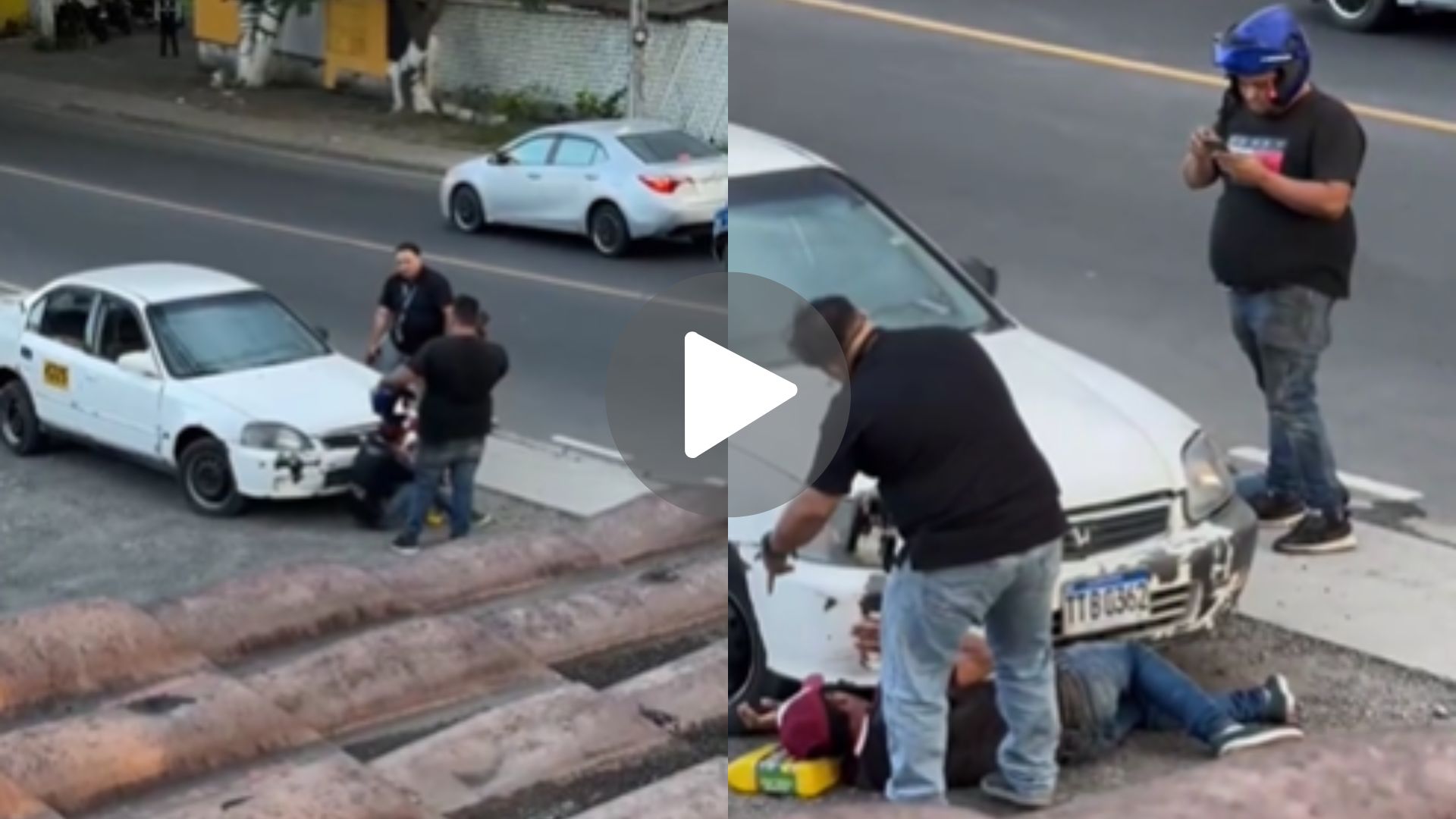 Este es el video del momento en que un hombre que había sido víctima de los ladrones se defendió y los atrapó.