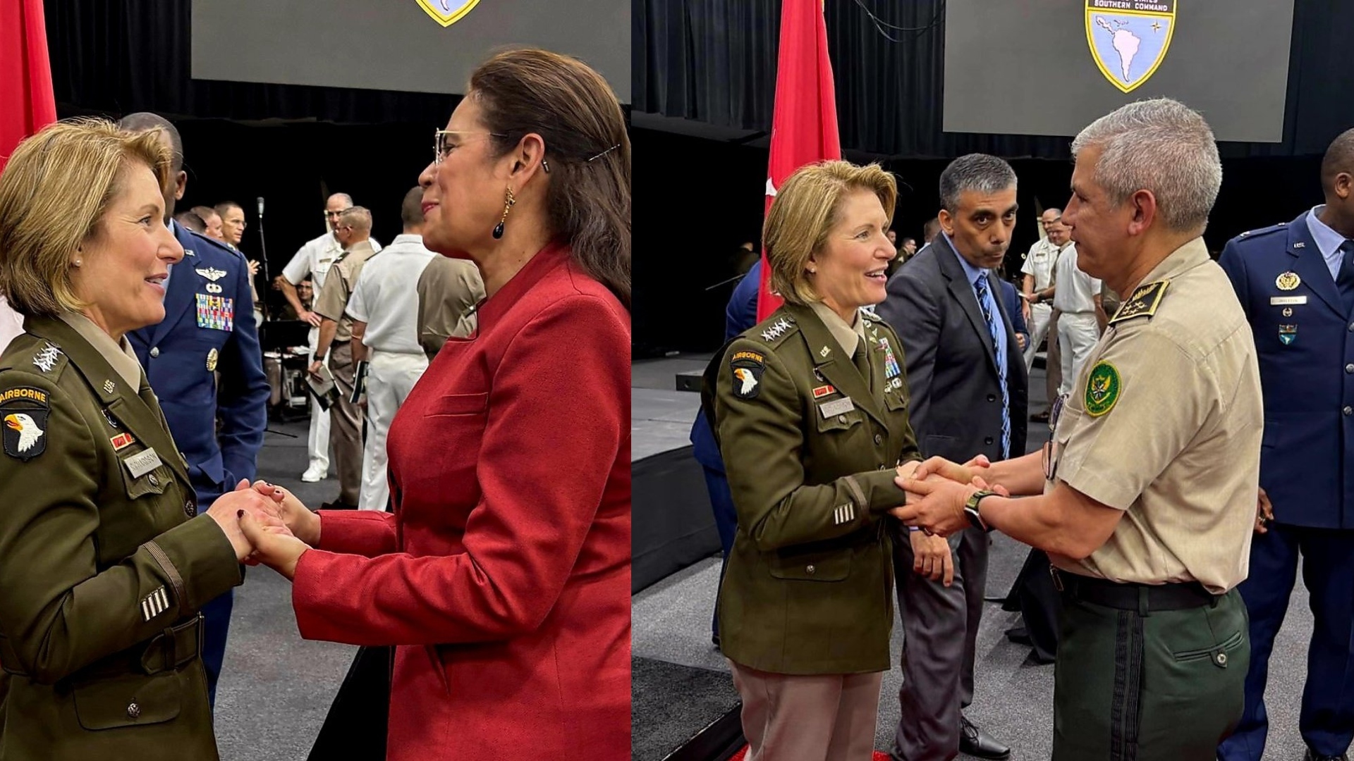 Ministra de Defensa asiste a cambio de mando del Comando Sur