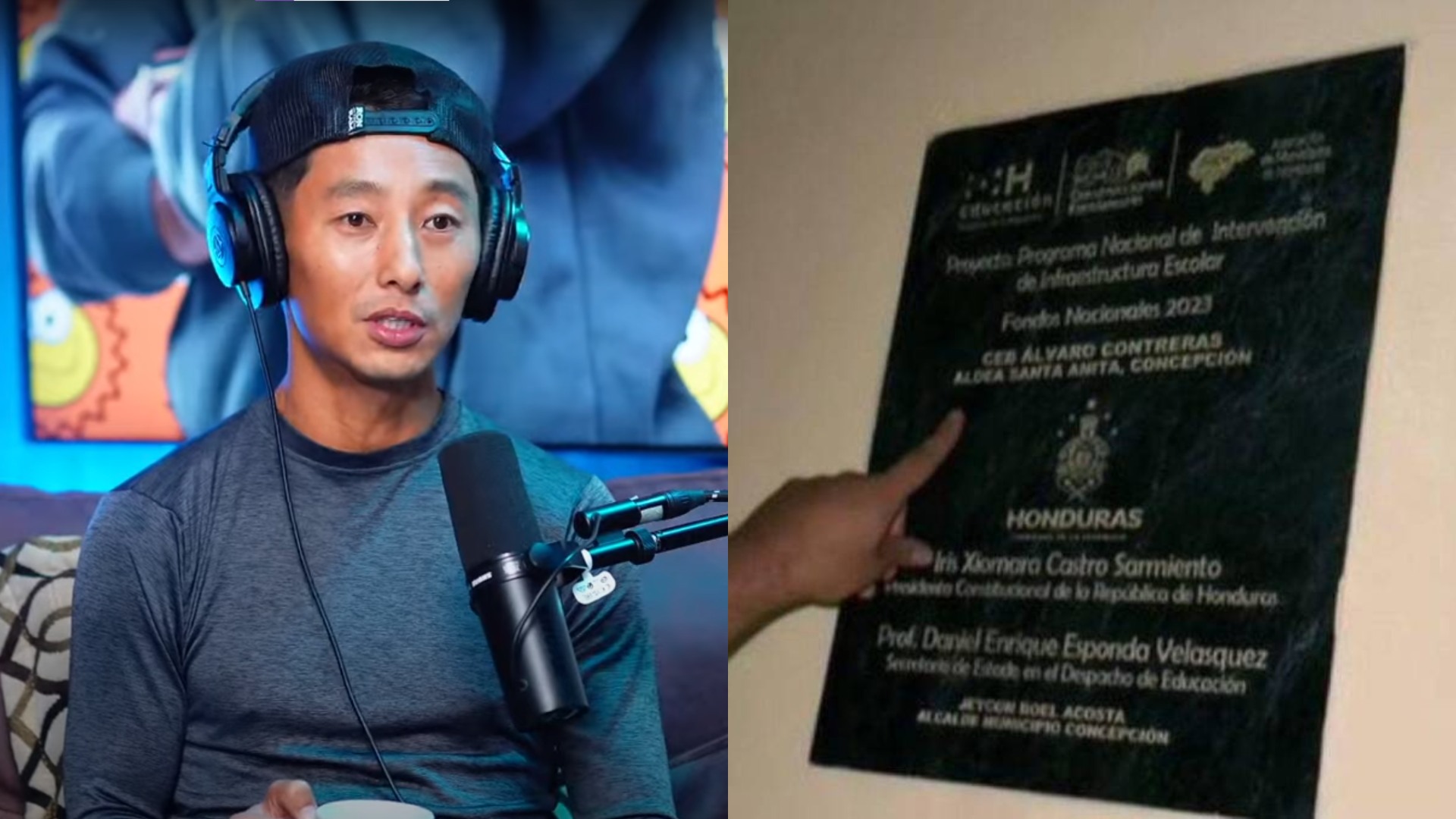 Shin Fujiyama aclara polémica sobre placa de escuela Ocotepeque