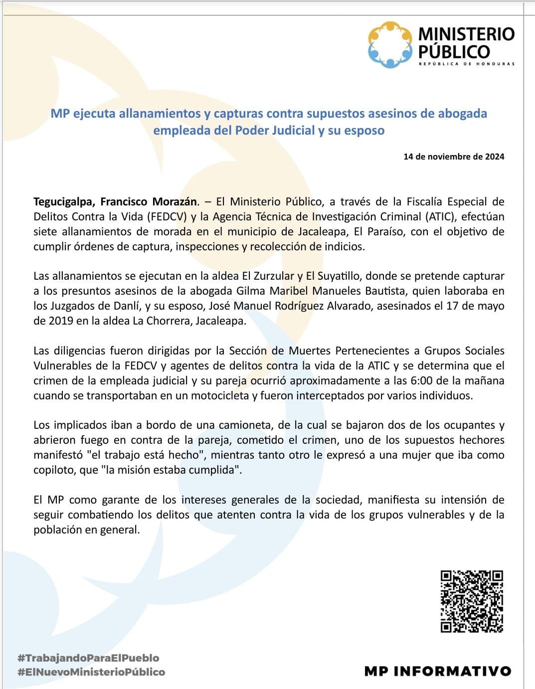 Crimen abogada del Poder Judicial: capturan a sospechosos