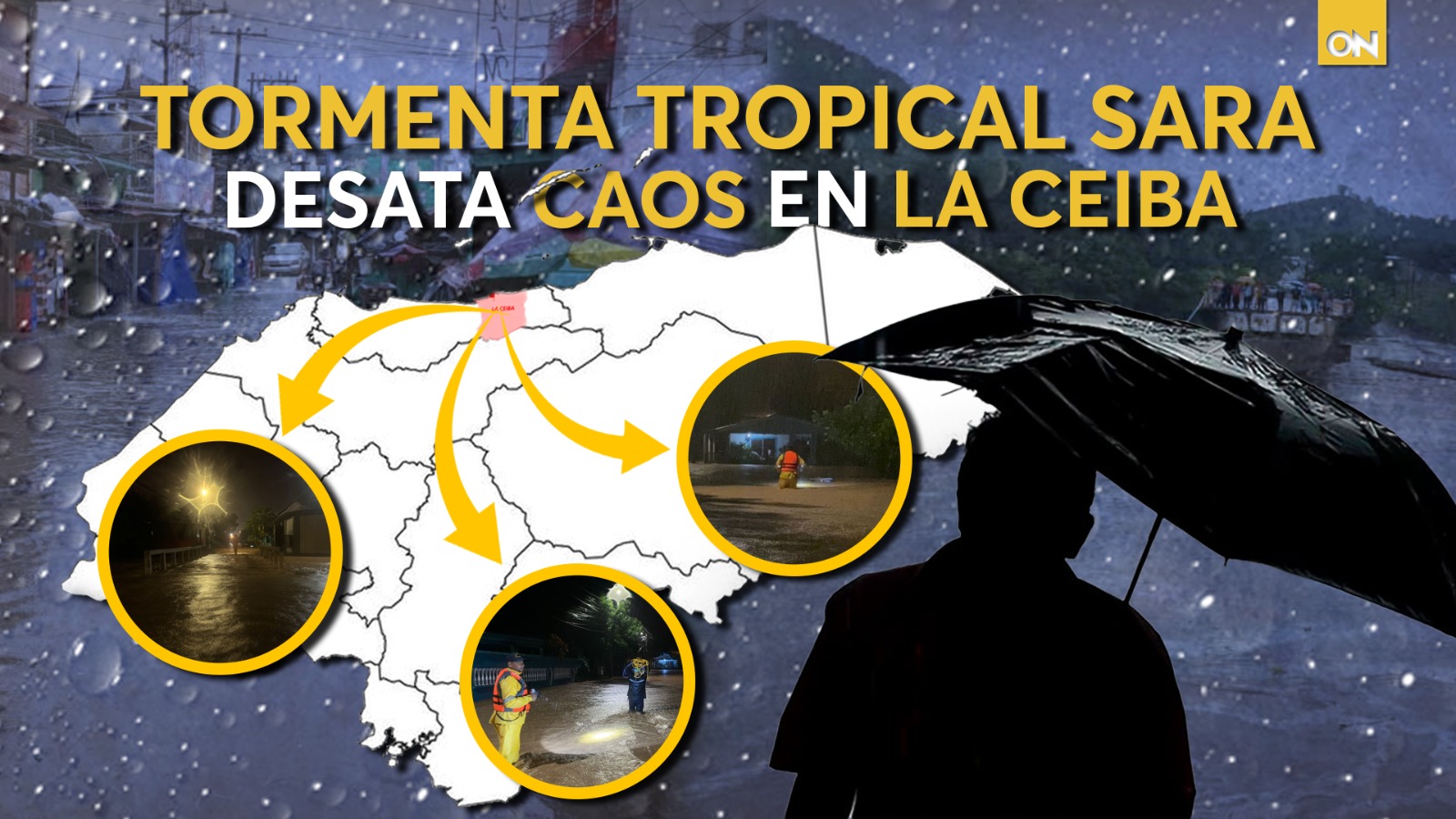 Tormenta tropical Sara desata caos en La Ceiba: videos aquí