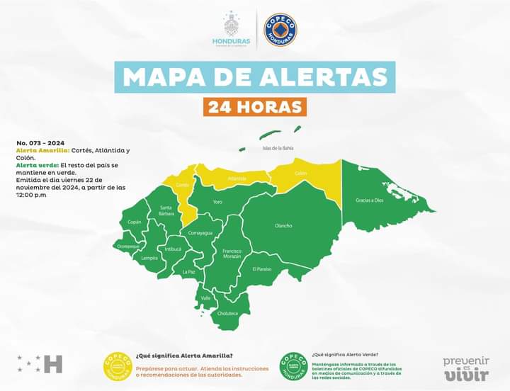 alertas en Honduras