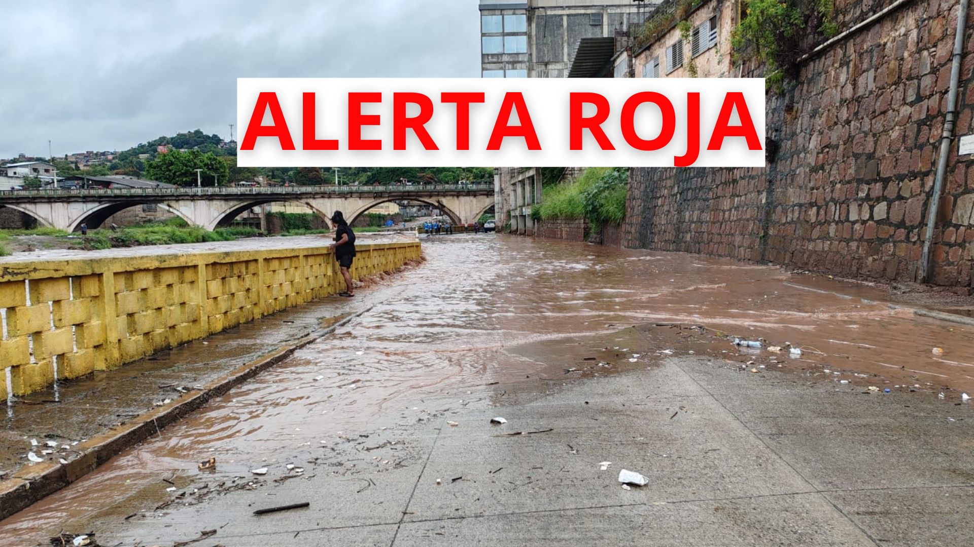 alerta roja en honduras rio choluteca