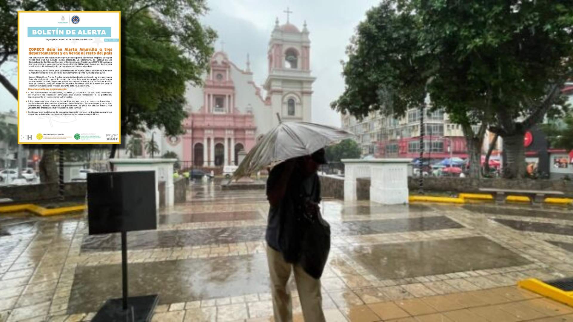 Frente frío sale de Honduras: Se mantienen alertas amarilla y verde a nivel nacional