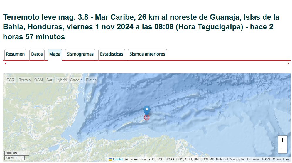 Sismos en Honduras 