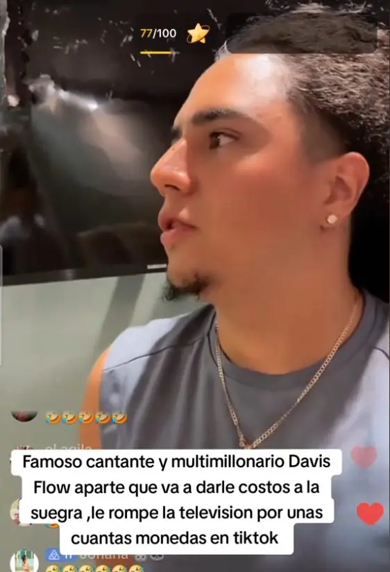 ¿Estaba molesto? Davis Flow revela el motivo por el que le quebró la televisión a su suegra