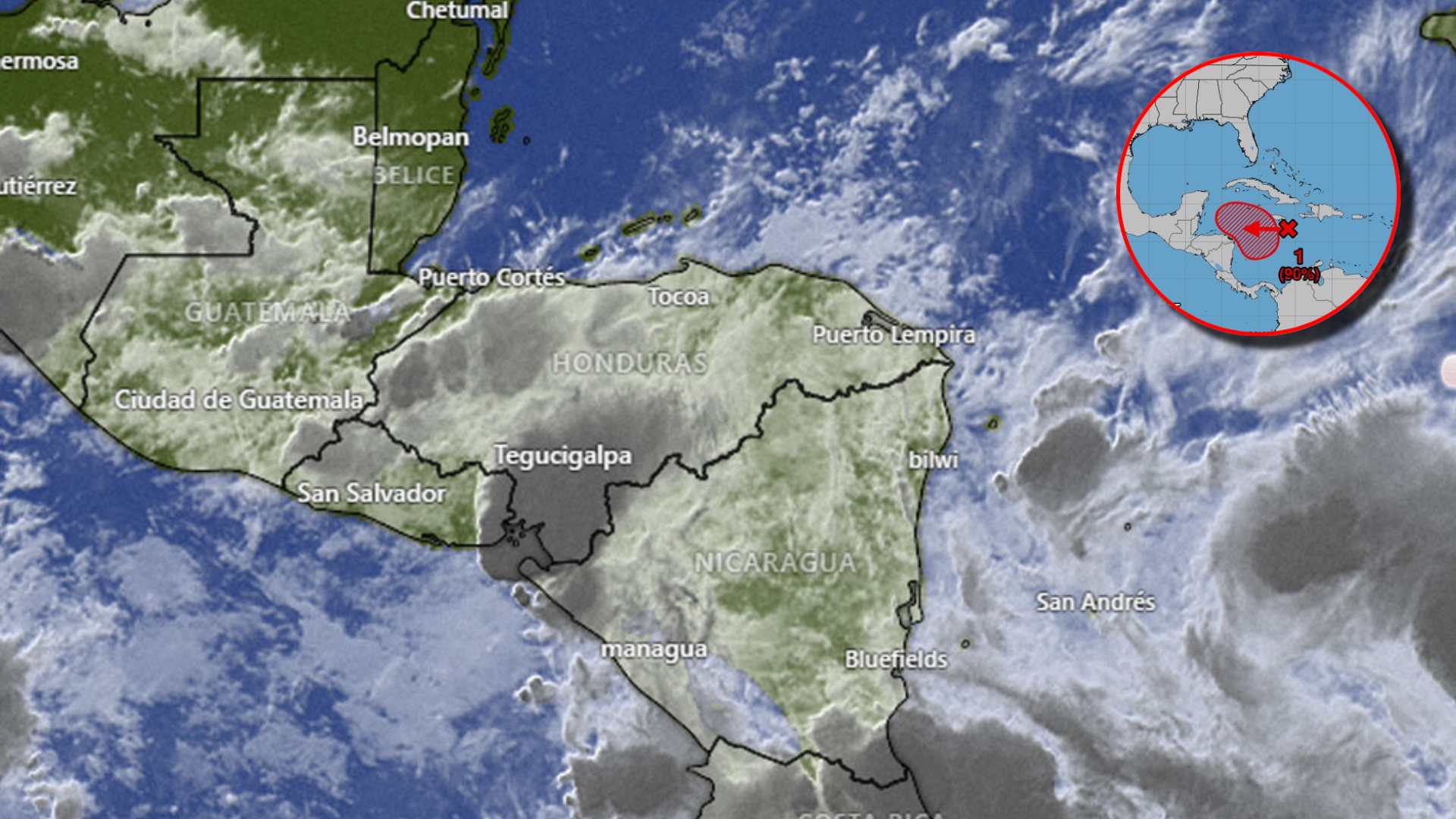 Onda tropical con posible desarrollo ciclónico en el Caribe