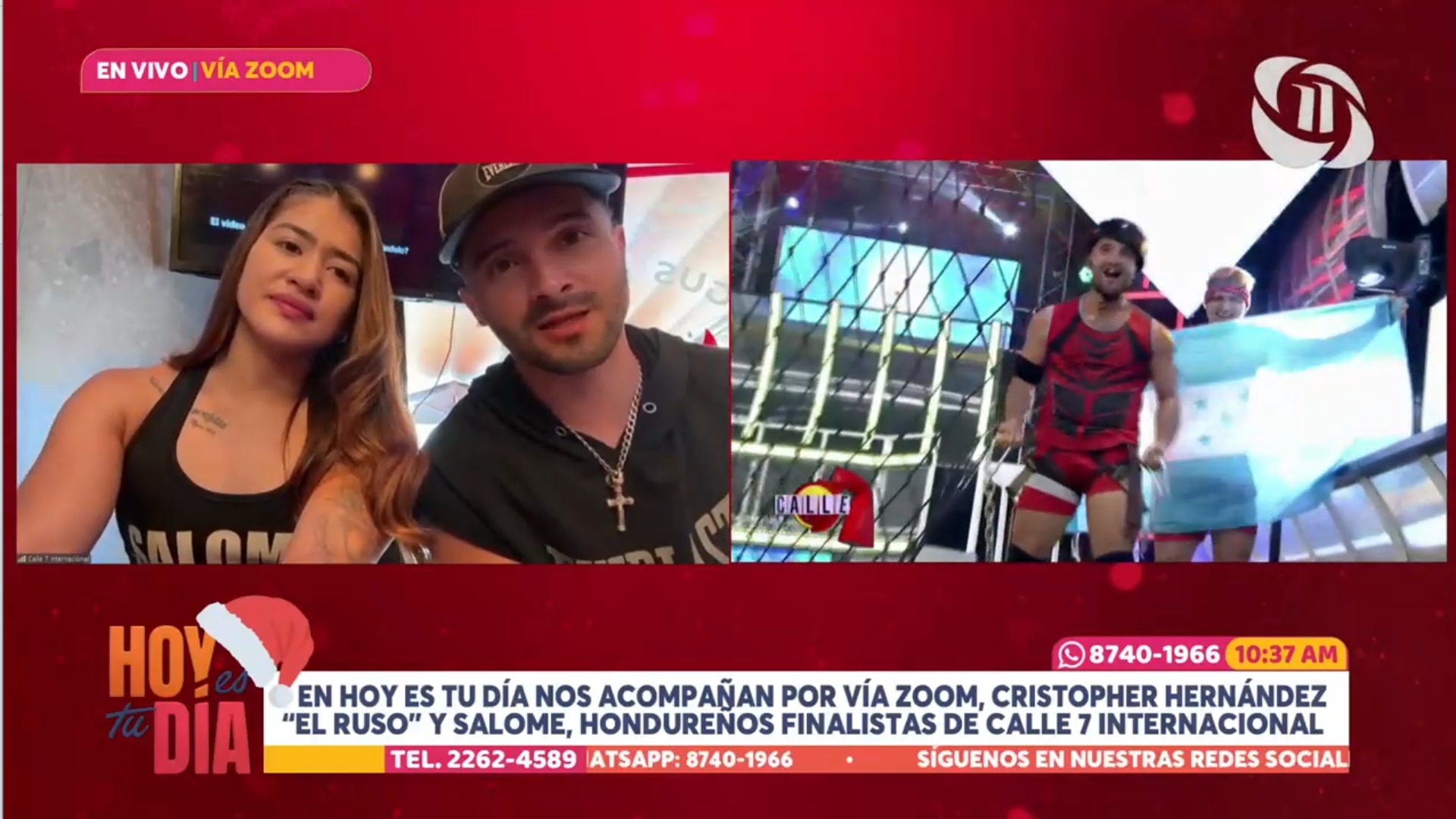 El Ruso y Salomé: hondureños finalistas listos para brillar en Calle 7 Internacional