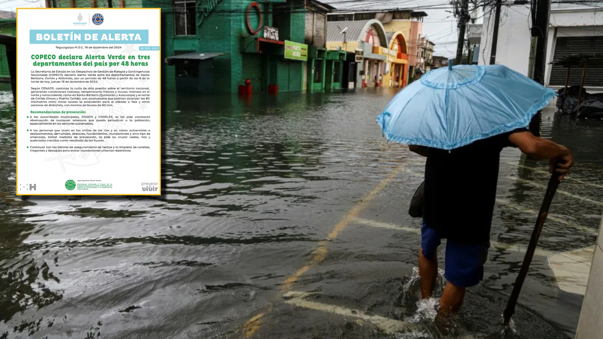 Alerta verde en Honduras