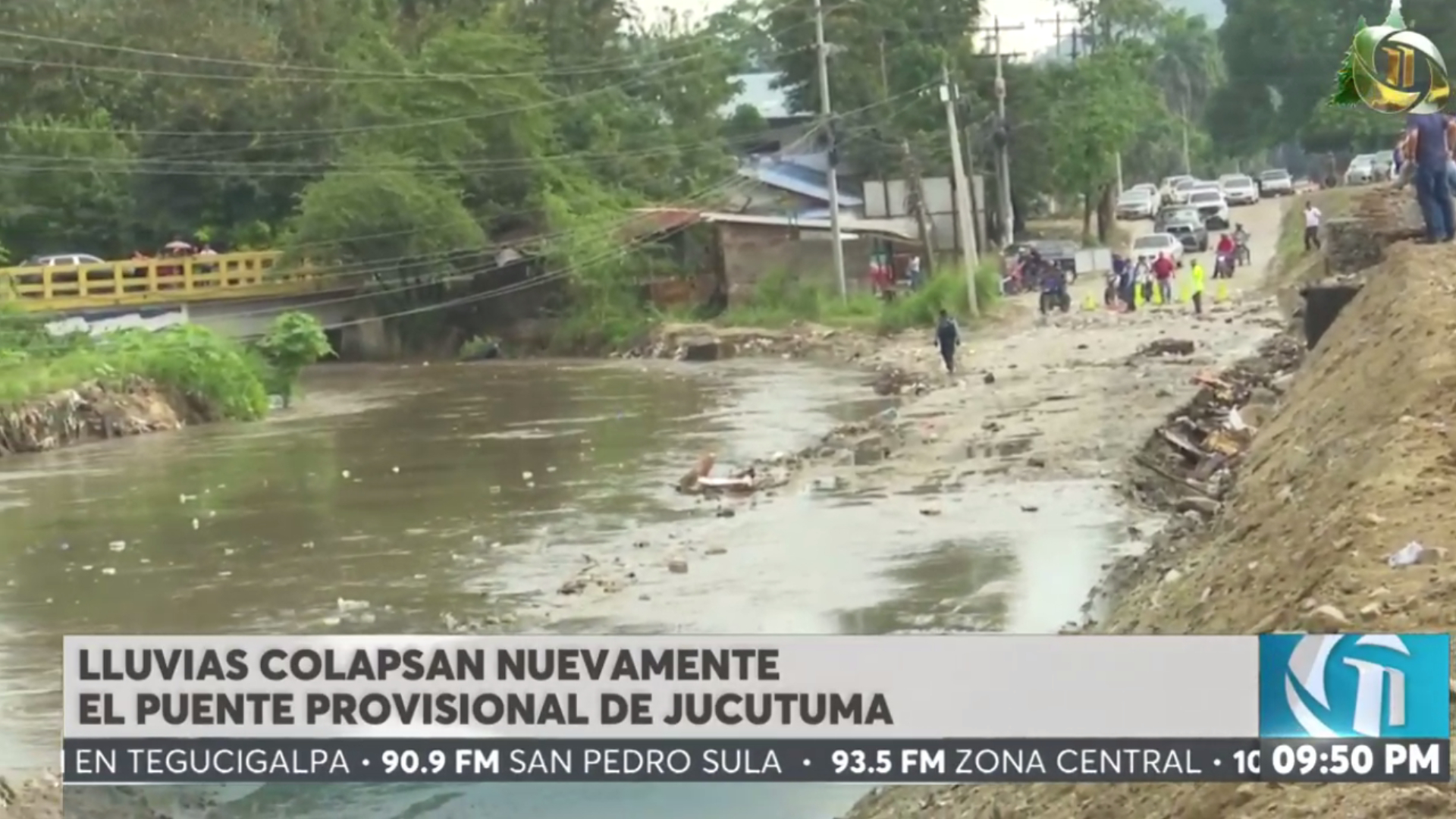 La comunidad de Jucutuma, ubicada en la zona norte de Honduras, ha vuelto a quedar incomunicada luego del colapso del vado provisional que conecta diversas localidades de la región.