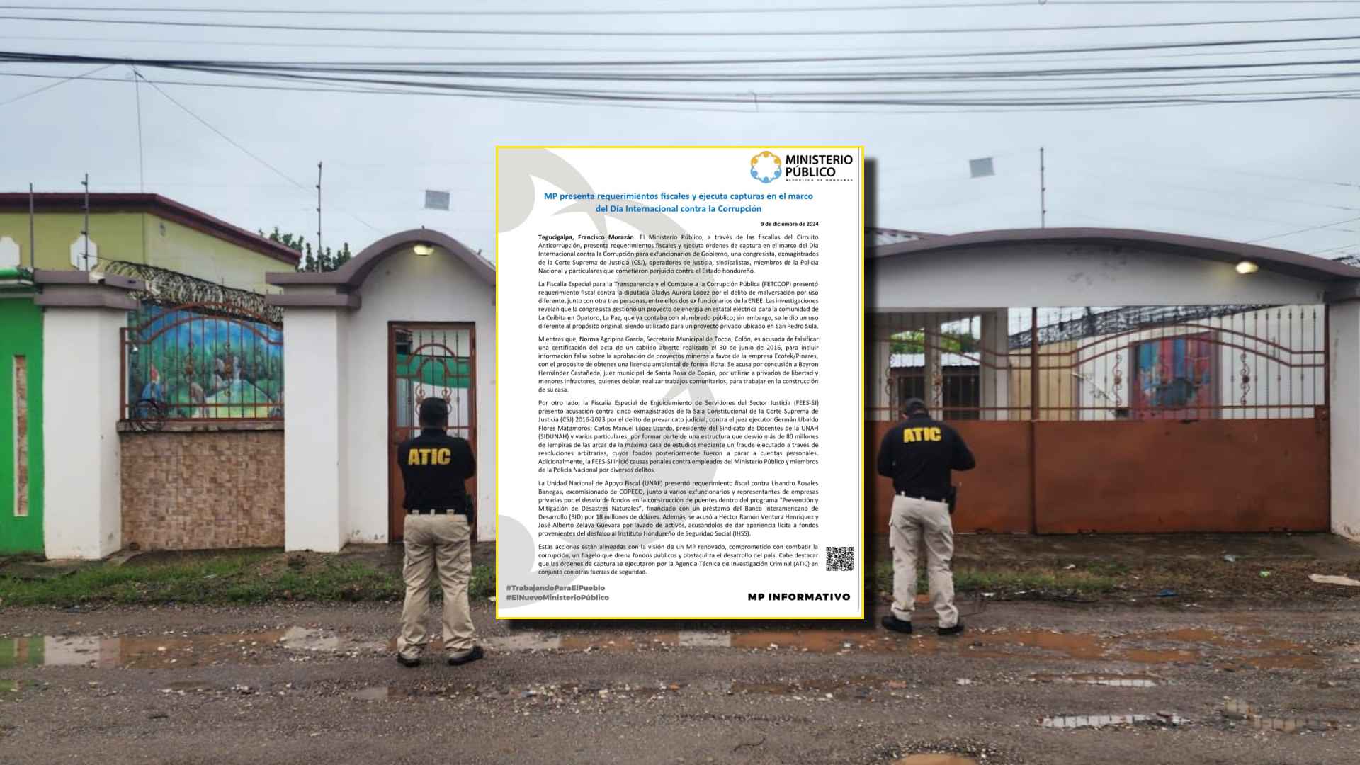 Corrupción en Honduras: MP ejecuta requerimeintos fiscales