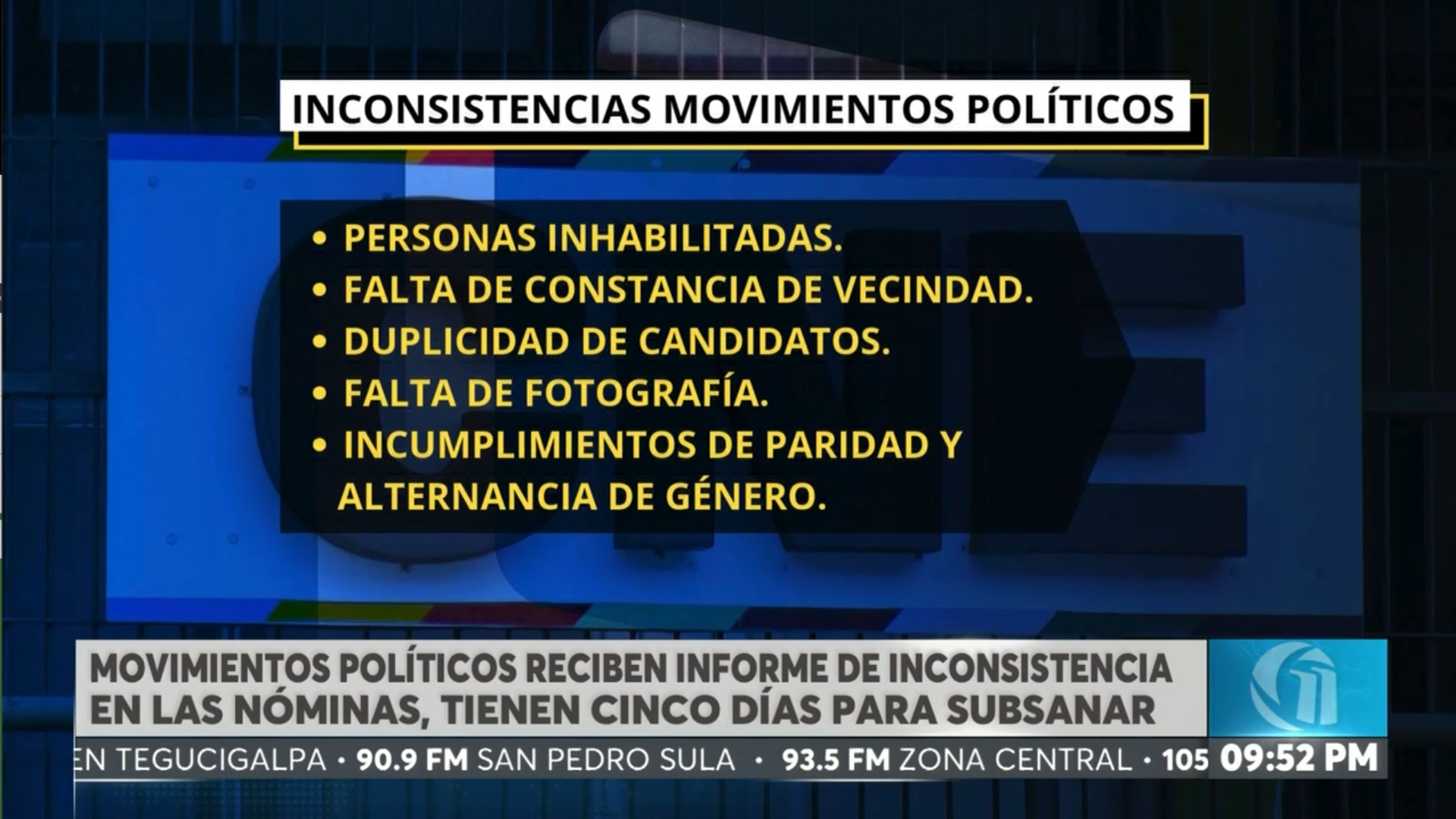 Movimientos políticos reciben informe de inconsistencias en las nóminas