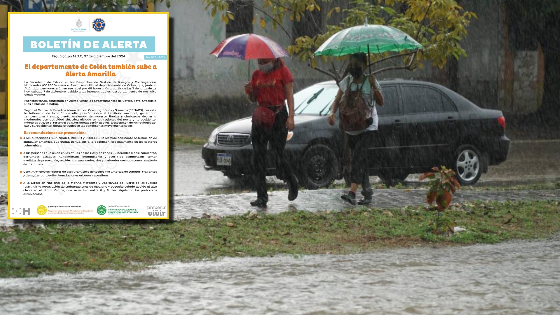 Alerta en Honduras por lluvias