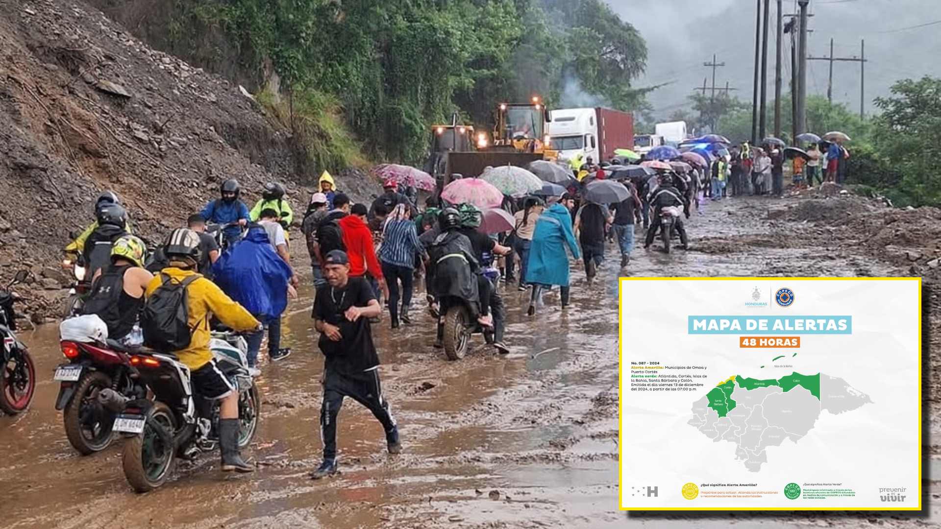 Alerta verde en Santa Bárbara por fuertes lluvias