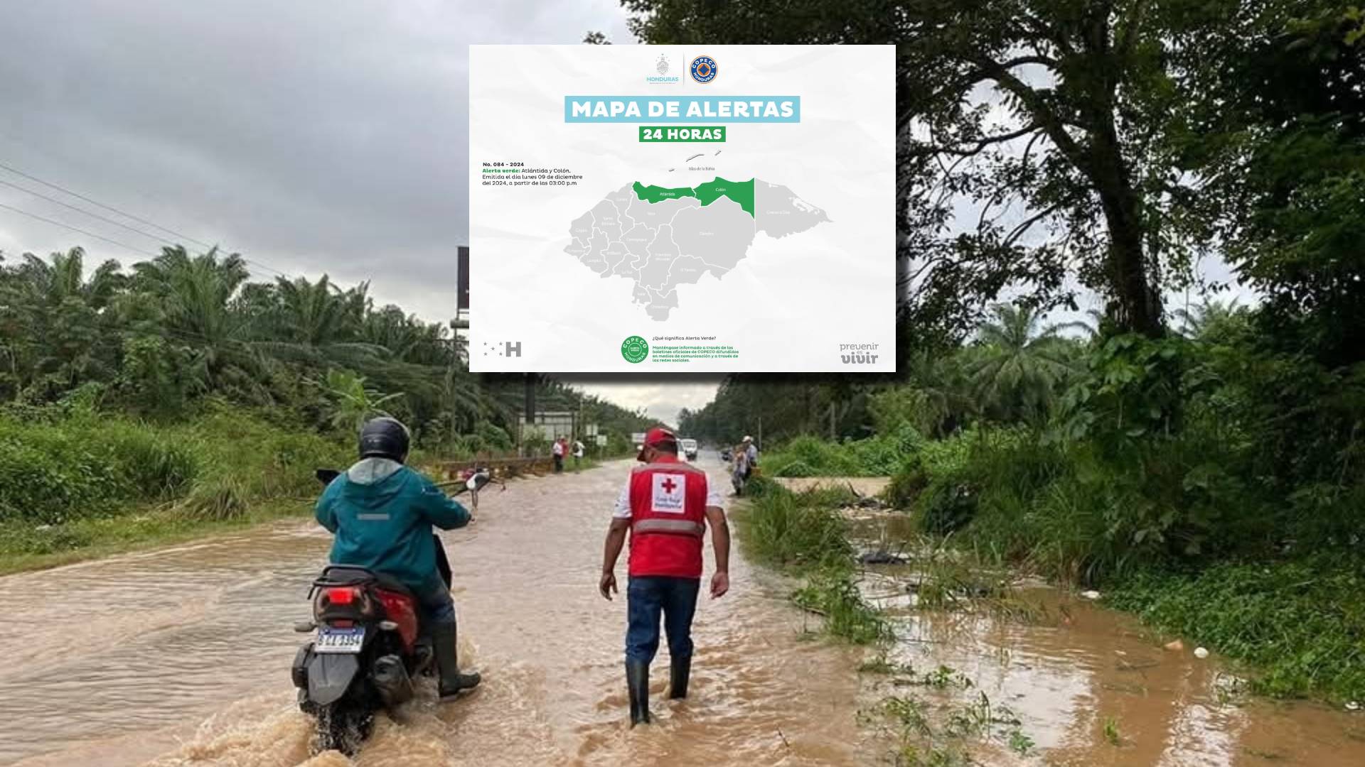 Alerta verde en Honduras por lluvias: departamentos aquí