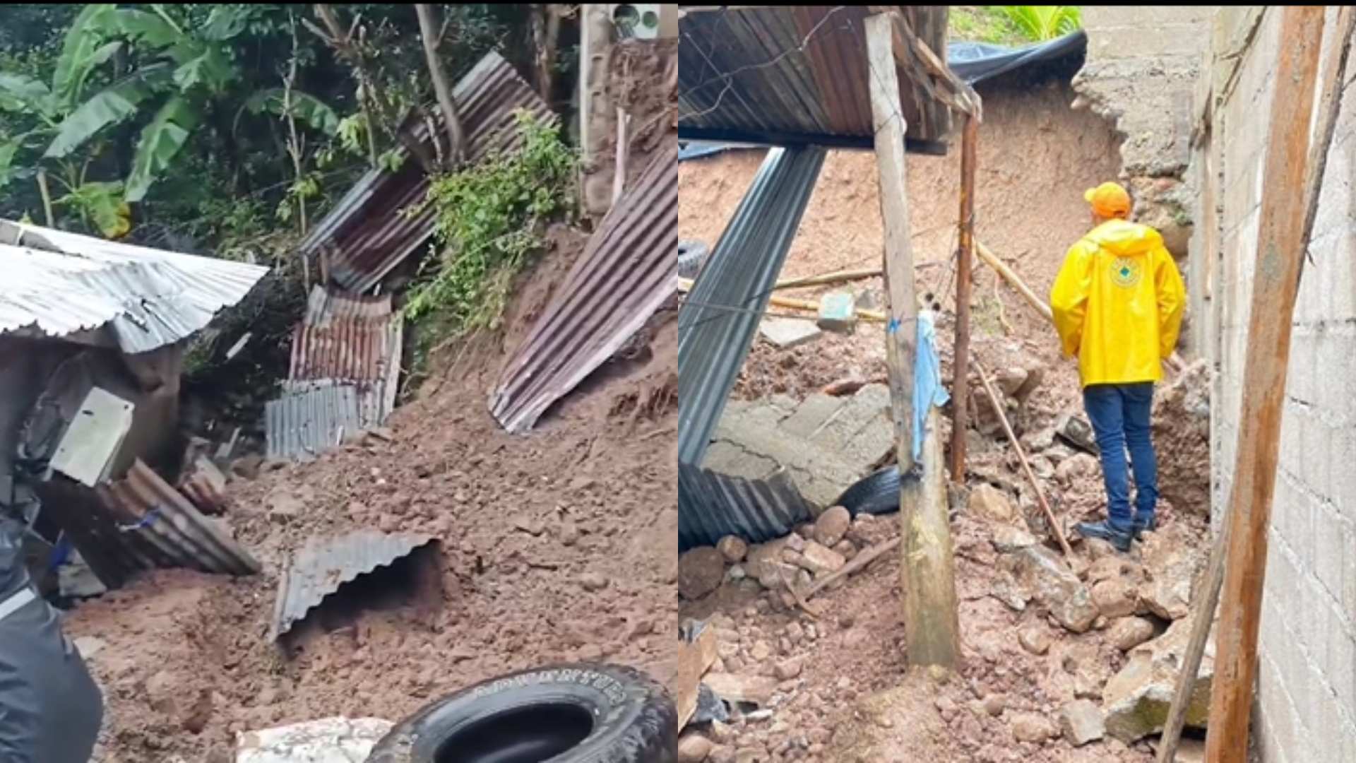 Caos en Santa Bárbara: lluvias provocan deslizamientos y daños a viviendas